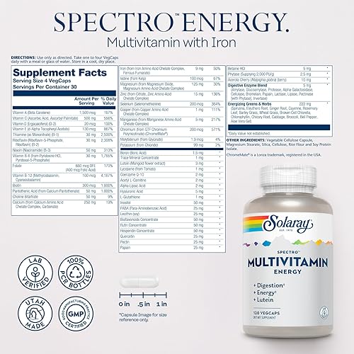 Miniatura 5 de SOLARAY Spectro Multivitamínico  120 unidades (mujer)