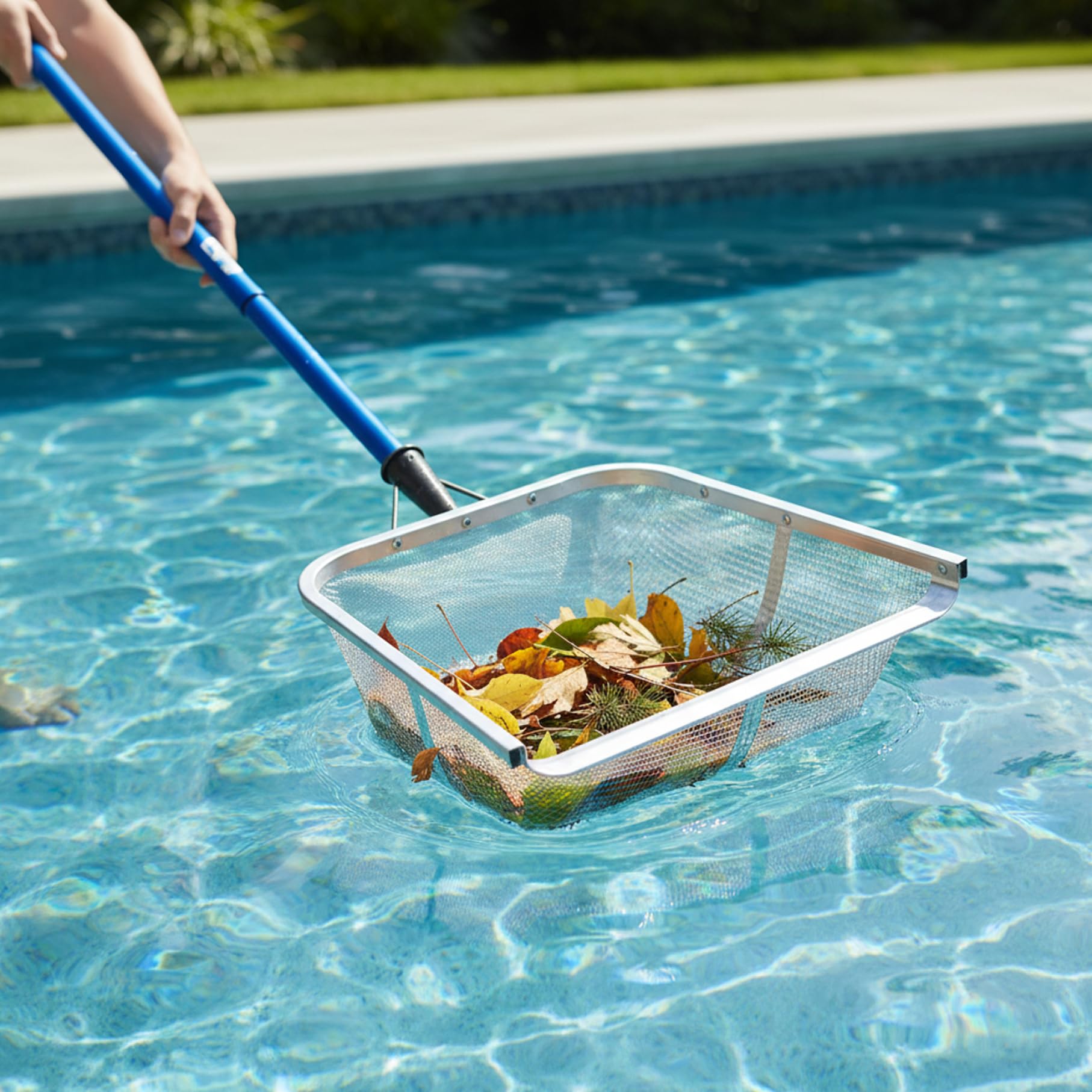 Pala para tamizar, tamiz de Suelo de Acero Inoxidable para jardinería, Pala para Arena de 17, 5 x 14, 6 Pulgadas con Malla de 4 mm para un filtrado eficiente de Arena, Suelo y Granos