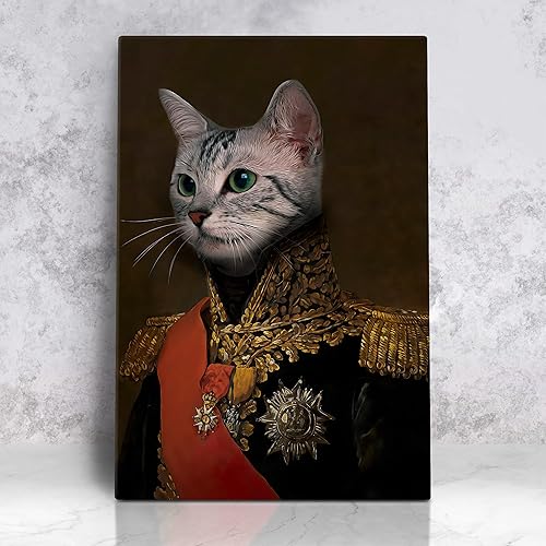 Miniatura 36 de Awesometik Impresión en lienzo personalizada retrato real de mascota a partir de foto, retrato personalizado del Renacimiento, retratos, retratos 20