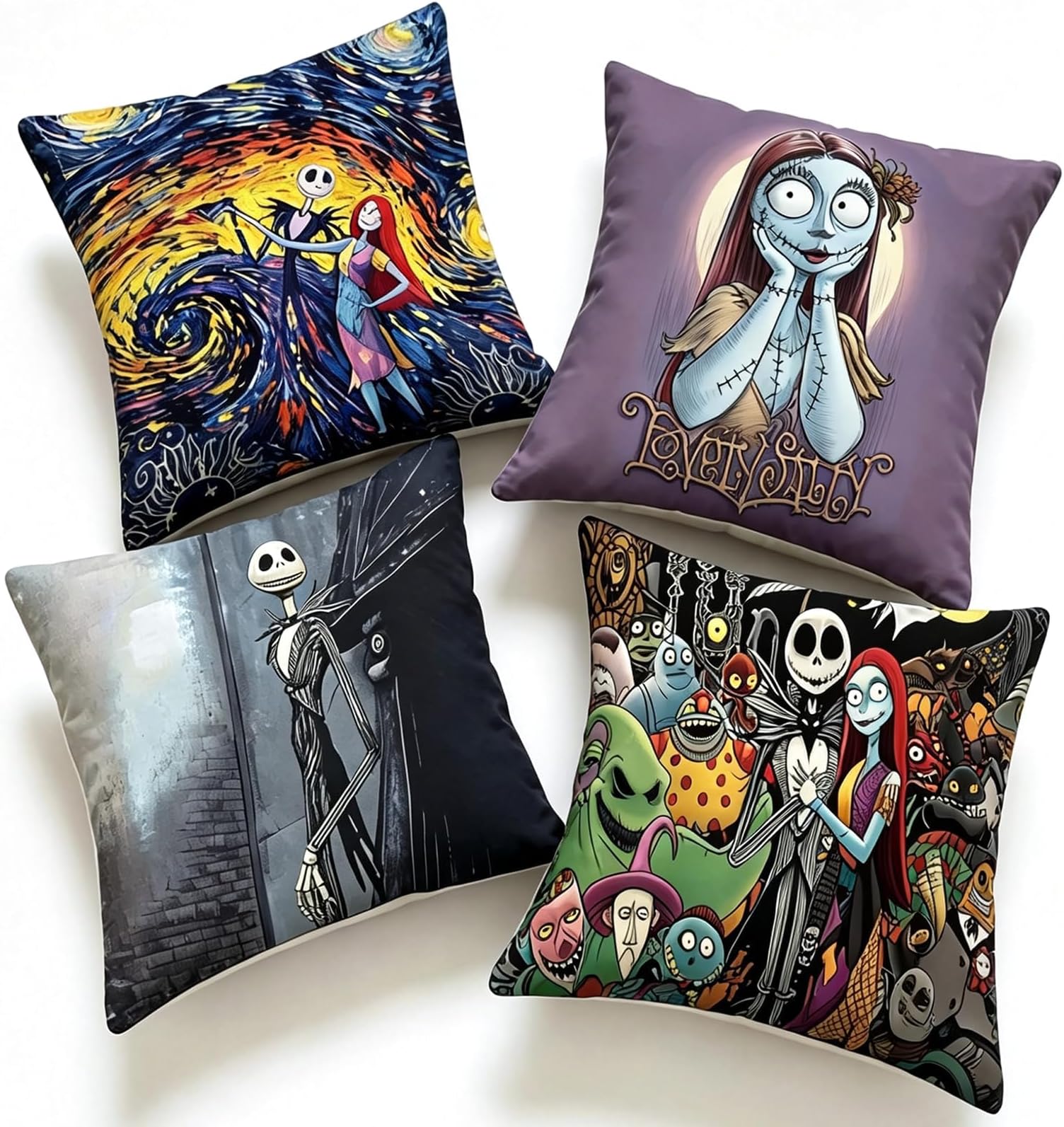 Nightmare Before Christmas Cushion Covers, Pillow Indoor Decor for Bedding