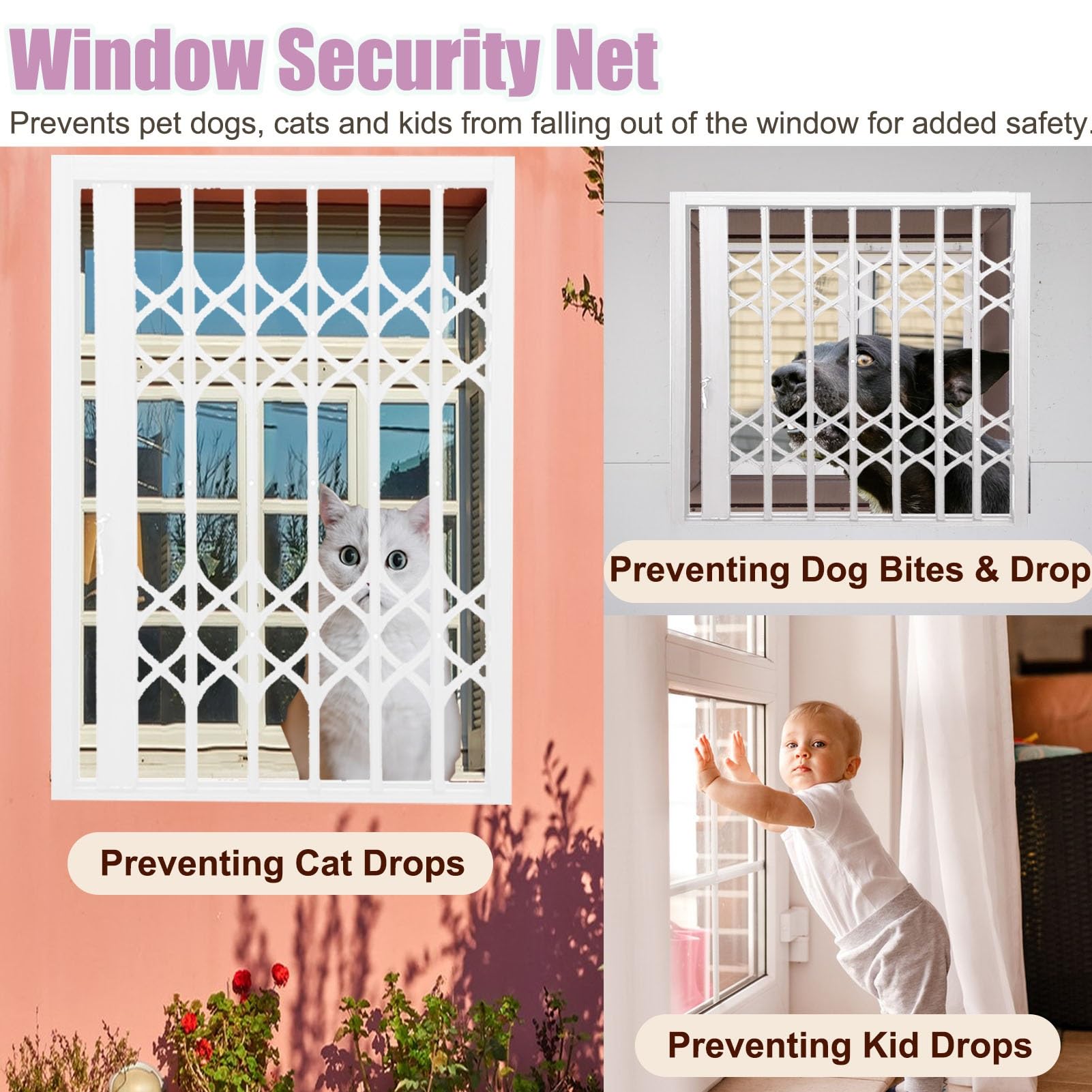 Rejas de seguridad de aluminio de alta resistencia para ventanas, rejillas plegables antirrobo para sótanos, recintos para mascotas y establos de caballos, protección para ventanas pequeñas
