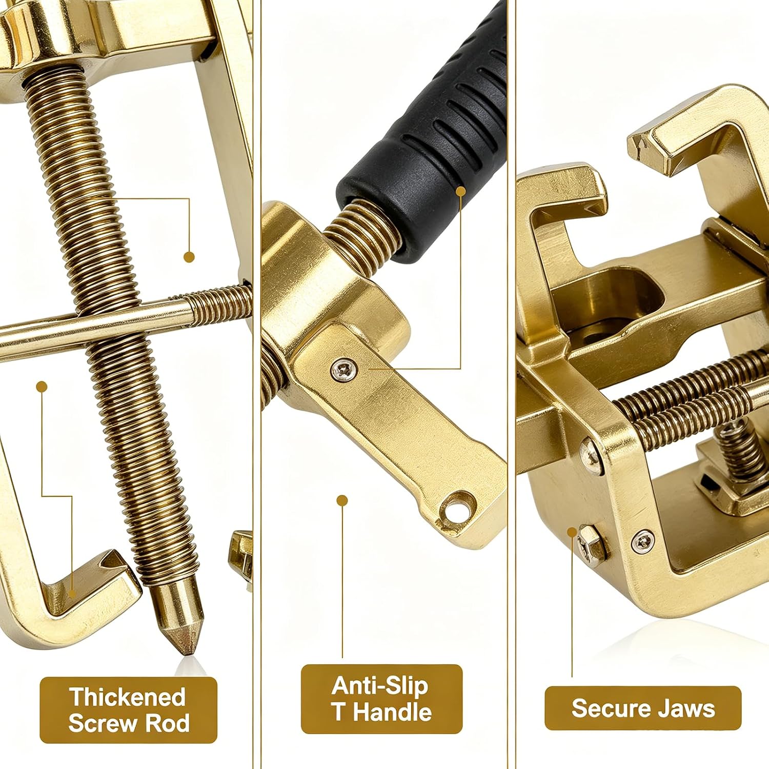 2 Jaw Gear Puller Set, 4/6/8In Adjustable high-strength heat-treated steel