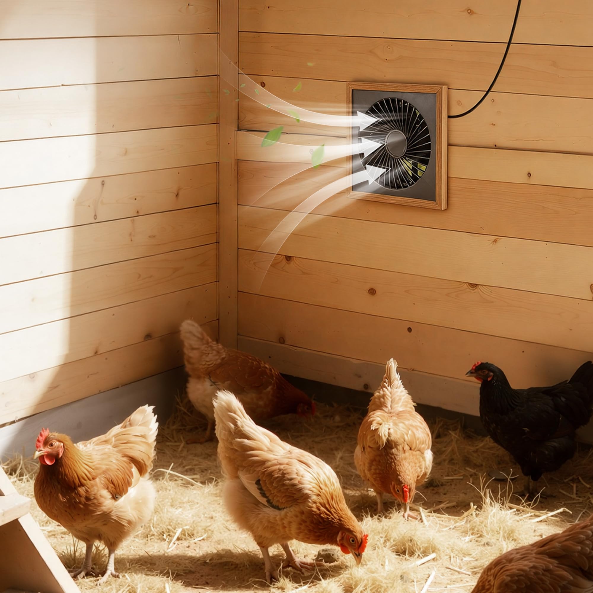 VEVOR Ventilateur Solaire avec Panneau Solaire 20 W et Batterie, Extracteur d'air, Débit d'air 374 m³/h, Angle Réglable, pour Serre, Tente de Culture, Poulailler et Abri, Boîtier en Alliage d'Alu