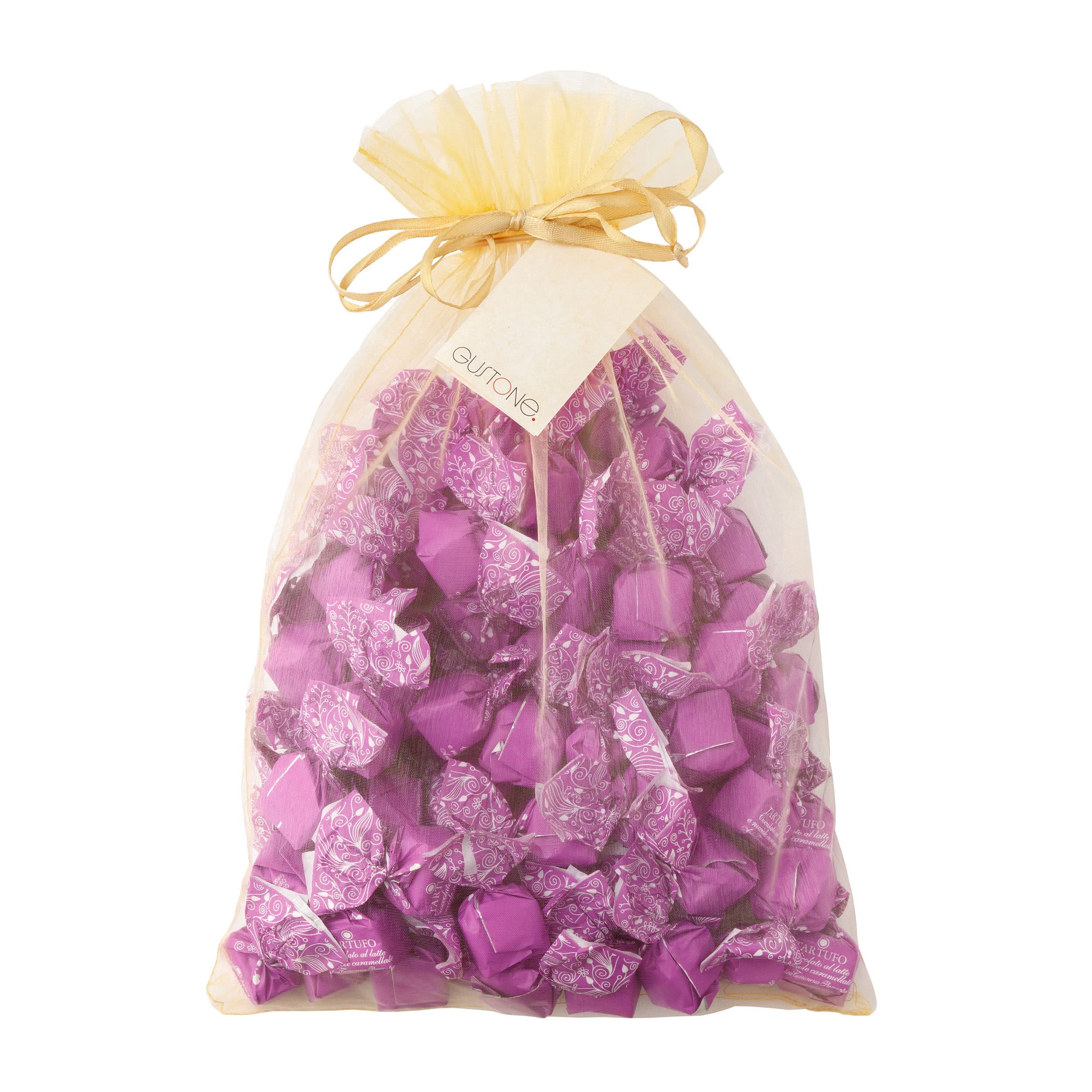 GUSTONE. Tartufi dolci al cioccolato al latte e nocciole caramellate | Antica Torroneria Piemontese | Edle Trüffel Praline aus Italien | Schokoladen Trüffel mit Vollmilch Schokolade | 1 kg Großpackung