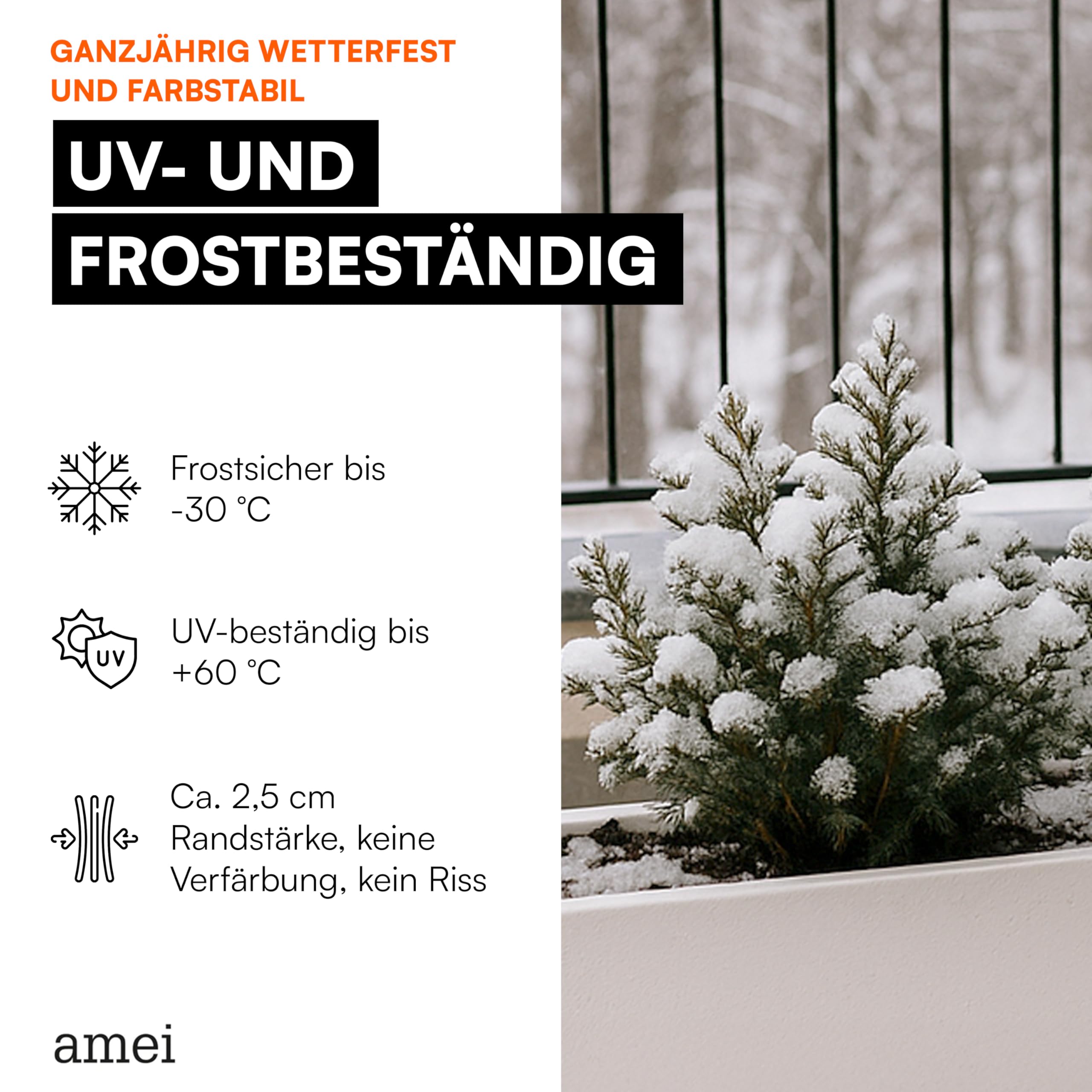 blumenständer quadratisch Leichter, quadratischer Blumenkasten für Terrasse & Garten – Flexi-Design  Blumenkasten – Potflex