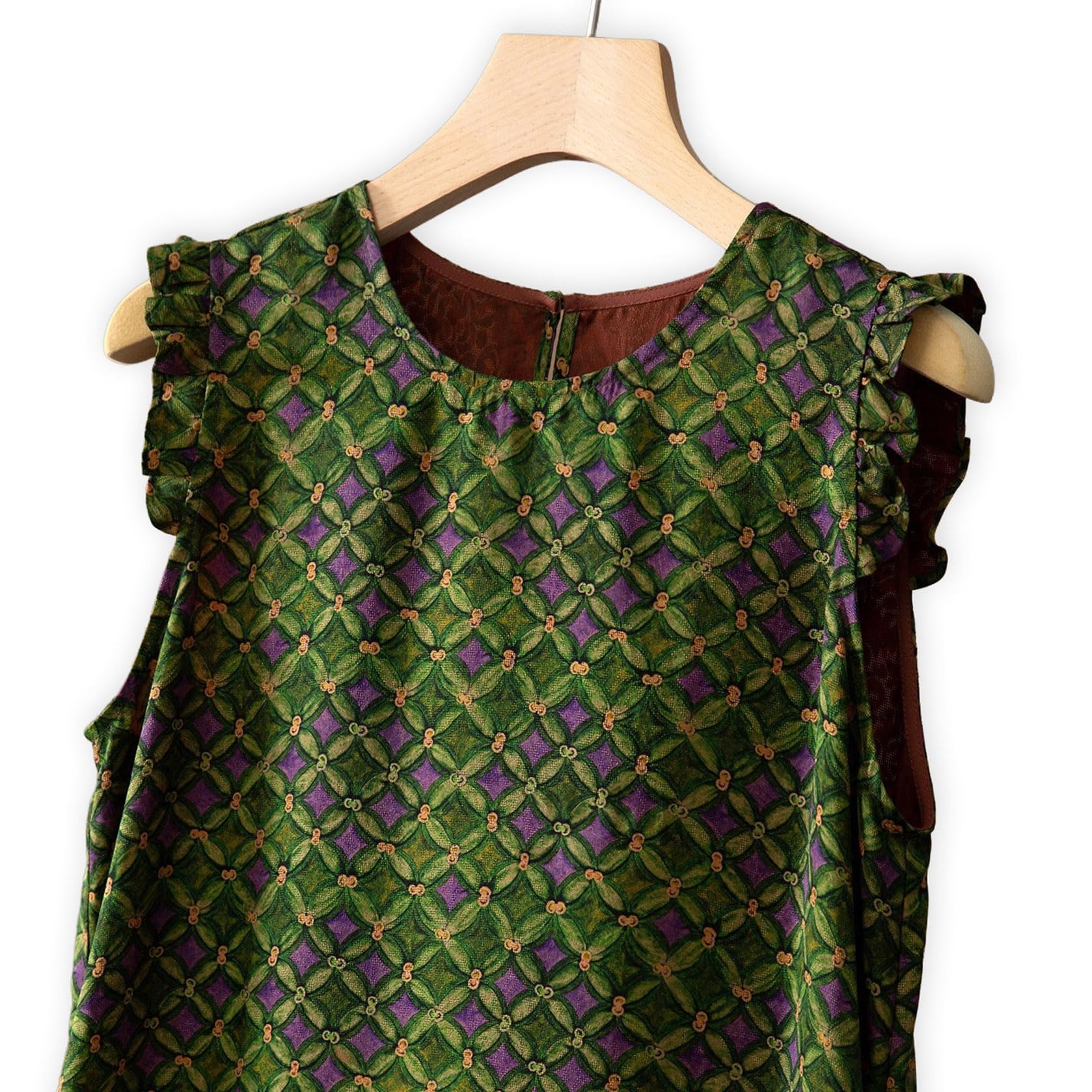HangErFeng Abito Xiangyunsha da donna in seta Hua Luo A Line Diamond Print 5138
