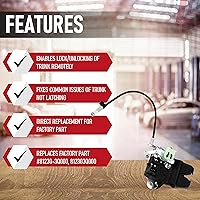 Vista 2 de Actuador de repuesto para puerta trasera del maletero – Compatible con Hyundai Sonata 2009, 2010, 2011, 2012, 2013, 2014, 2015 – Reemplaza