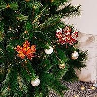 Vista 7 de 4 adornos acrílicos de hoja de arce para colgar en la ventana, decoración de hojas de otoño, hojas de otoño acrílicas, decoración de pared