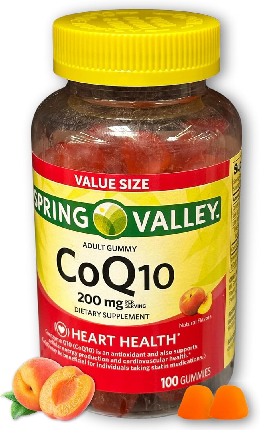 Coq10 200mg Gummies- Coenzyme Supplement for Adults Natural Flavor, 200 mg 100 ct (Pack of 1), Boxed by Fusion Shop Store