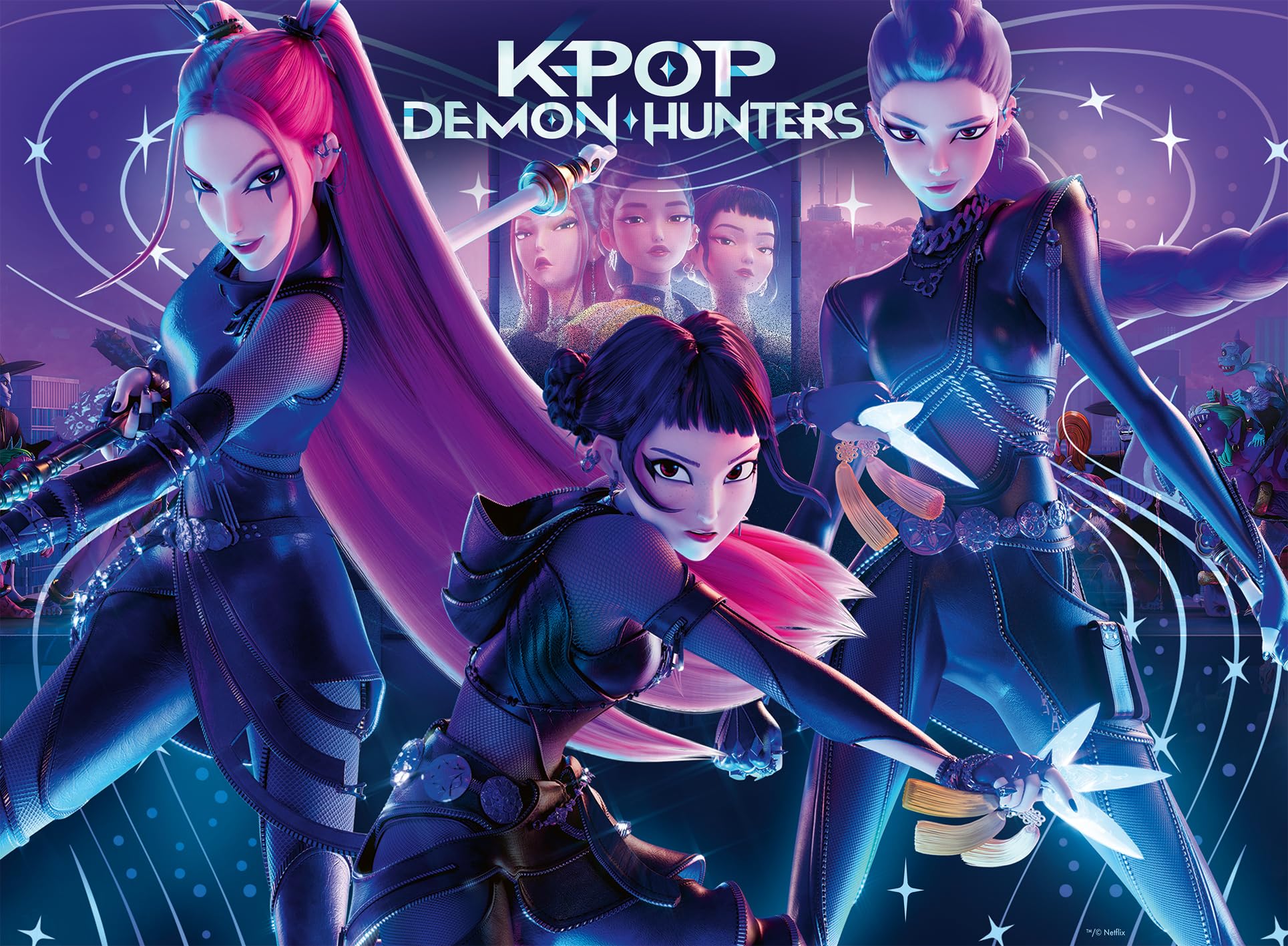 Ravensburger Kinderpuzzle 300 XXL Teile - KPop Demon Hunters - Rumi, Mira & Zoey