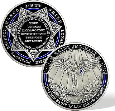 Saint Michael Challenge Coin Police Law Enforcement Coin