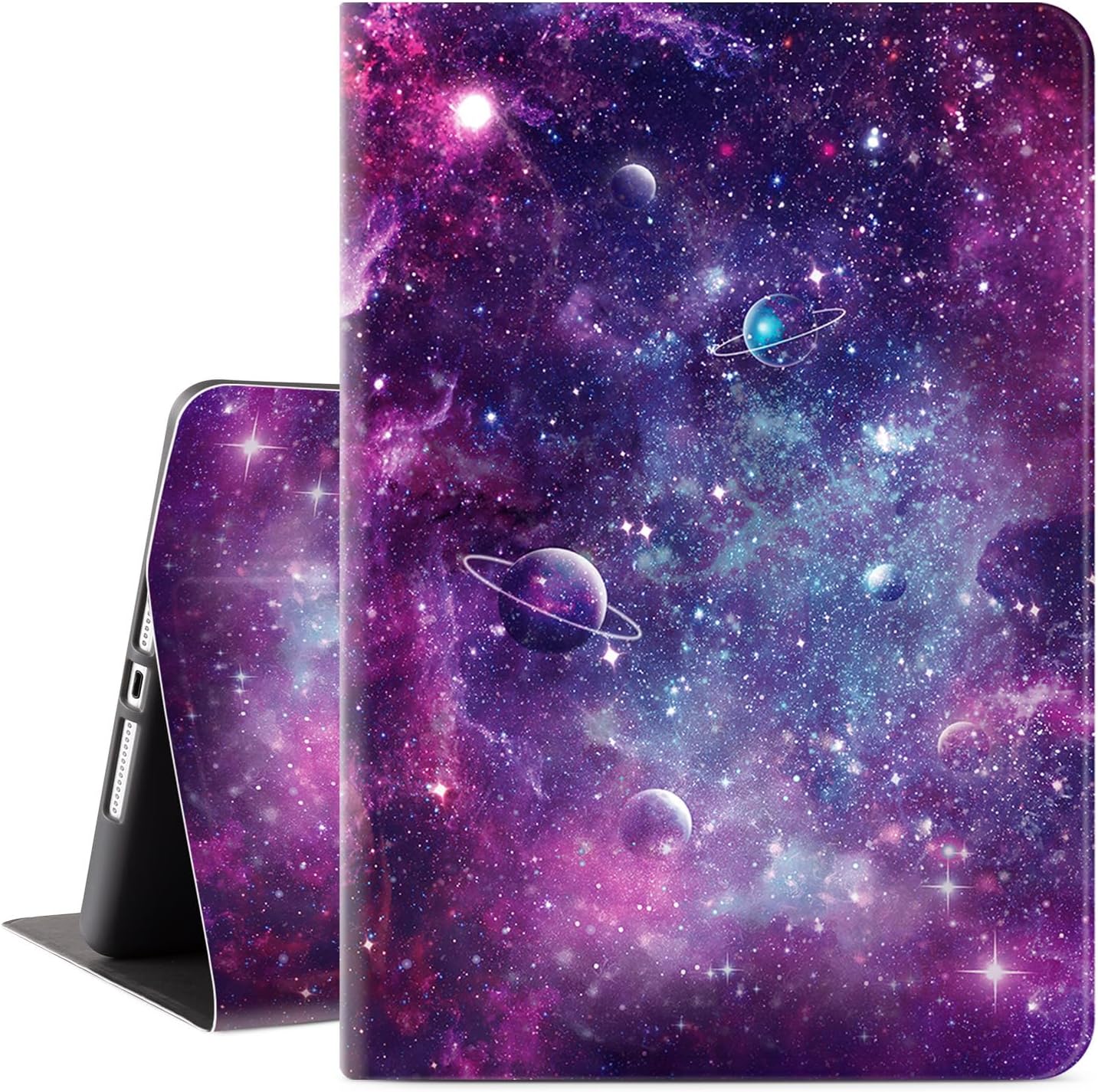 Vimorco for iPad 10th/ (A16) 11th Generation Case, for iPad Case 11th/10th Generation Support Touch ID, for iPadCover 11th/10th Gen Adjustable Angle, Auto Wake/Sleep, Purple Space Planet
