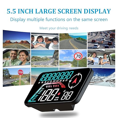 Miniatura 3 de Liiiyuan Velocímetro GPS G12, nueva pantalla de cabezas para coches, conveniente para vehículos