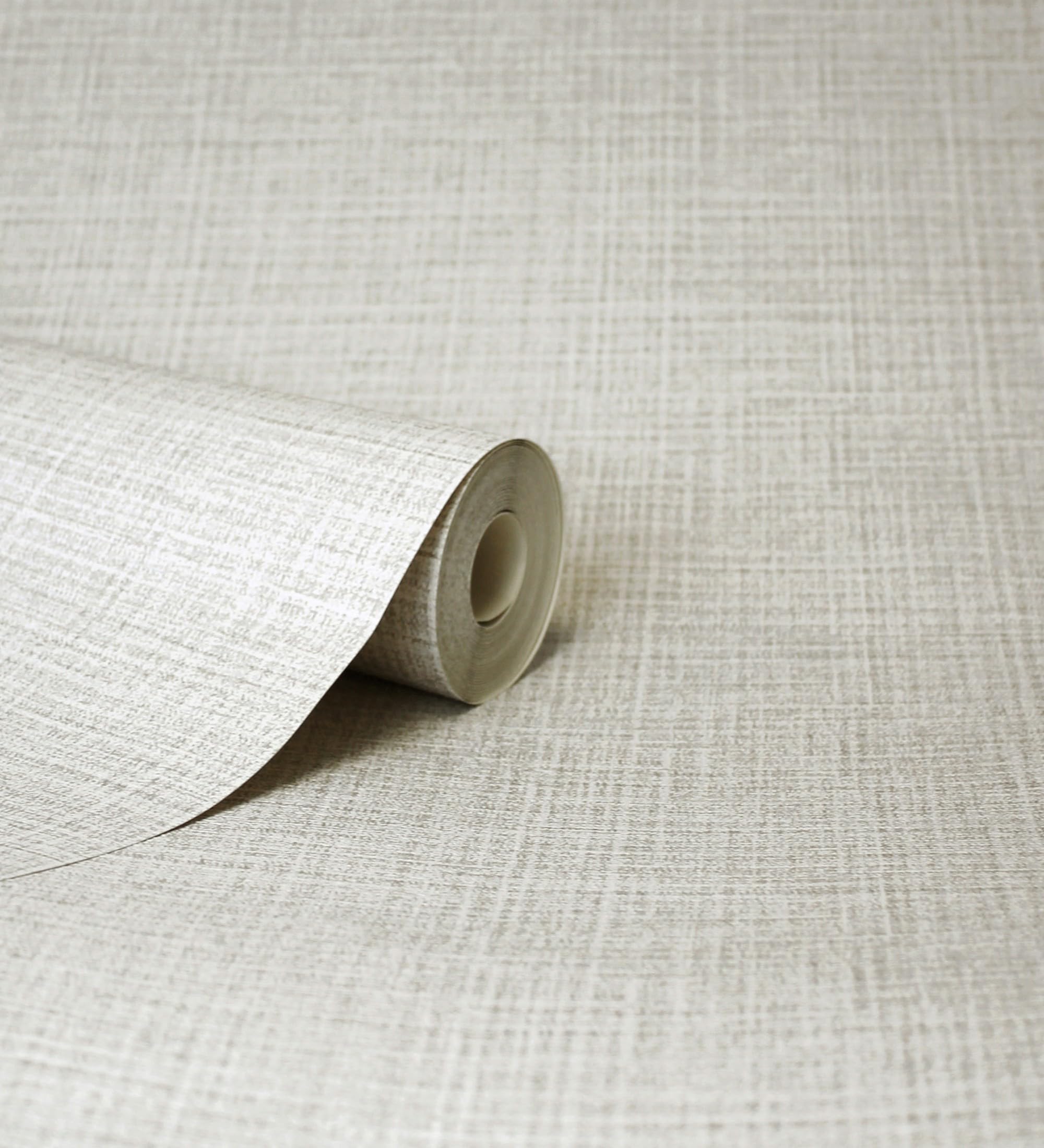 GAULAN 682396 - Papel pintado imitación tela de rafia con textura en relieve para pared salón cocina comedor oficina despacho - Rollo de 10 m x 0,52 m