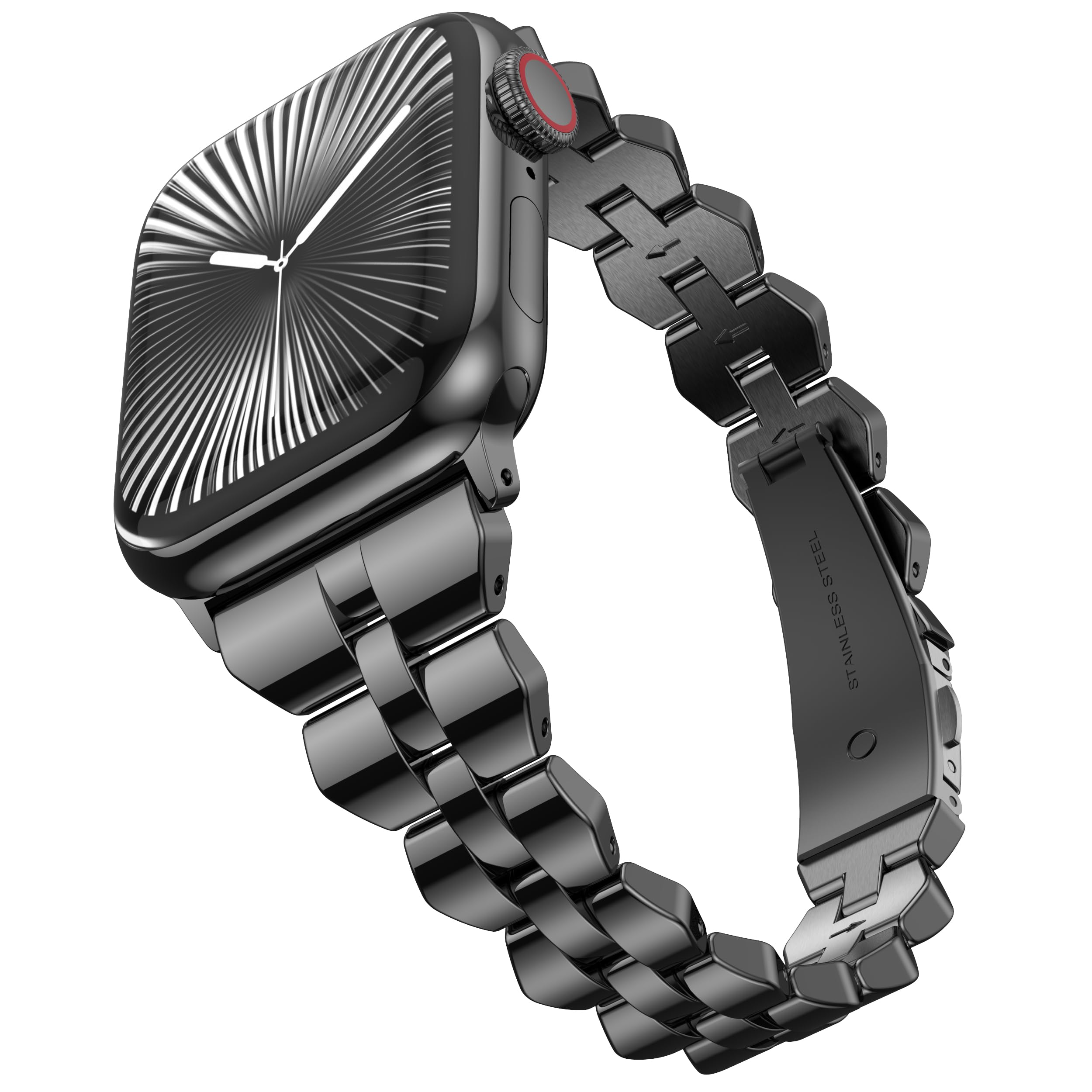 GELISHI Thin Slim Band Compatible with Apple Watch Band 41mm 40mm 38mm 42mm 44mm 45mm 46mm Women, Stainless Steel Band Metal Wristband for Watch SE/