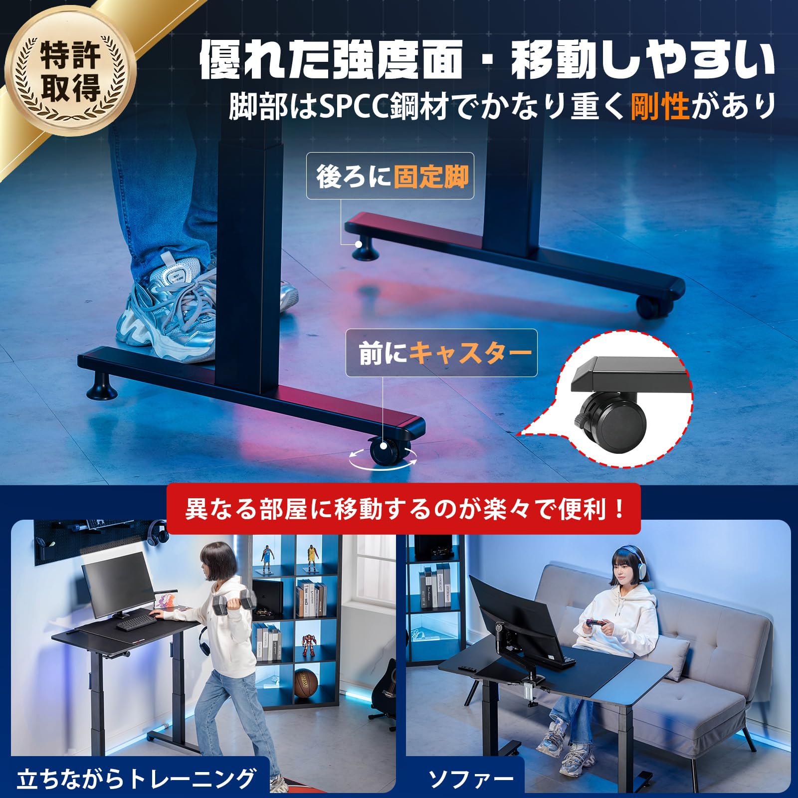 Amazon.co.jp: GTRacing ゲーミングデスク ローデスク ロータイプ 