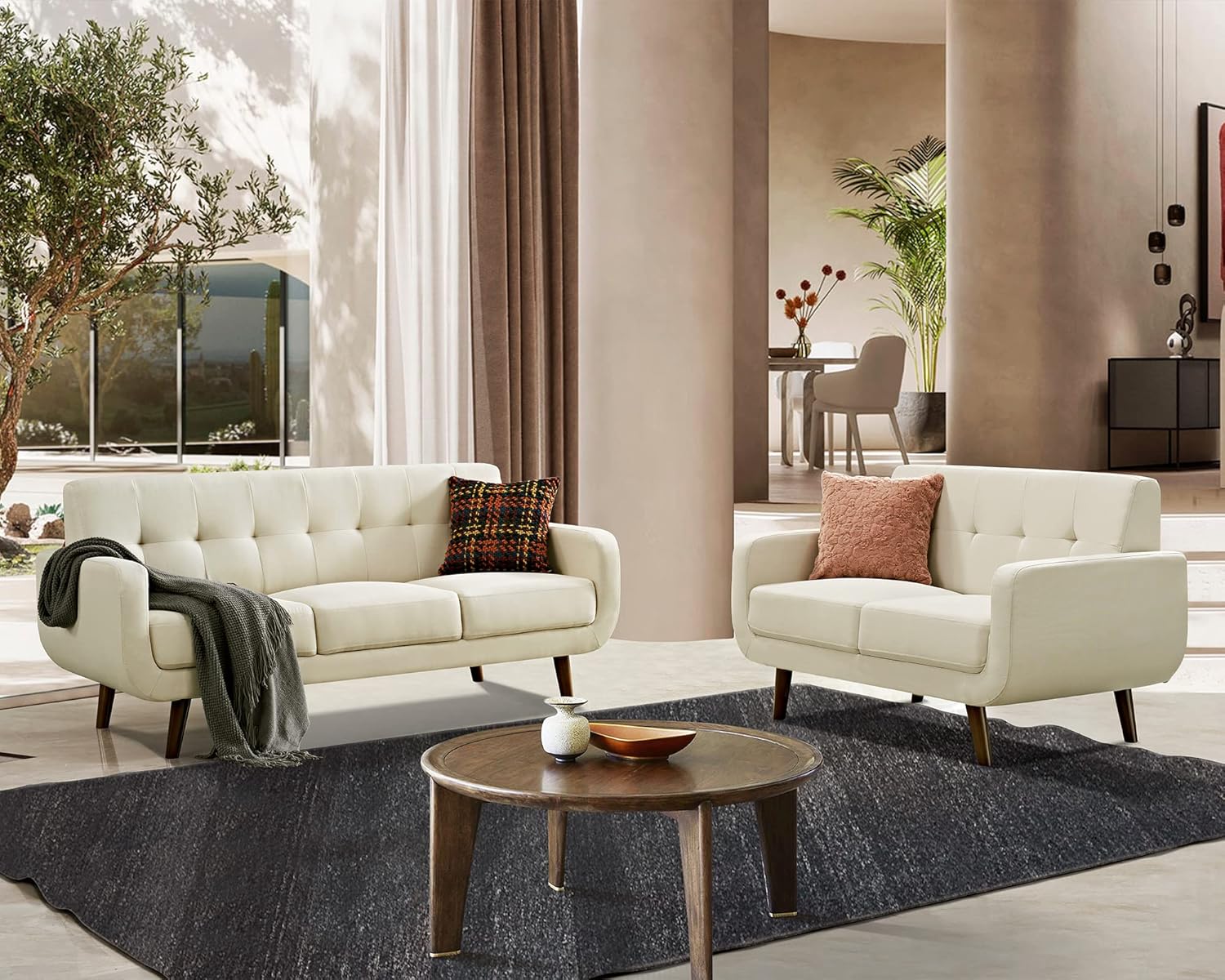 Husbedom 2Piece Sofas Living Room Furniture Sets, Mid