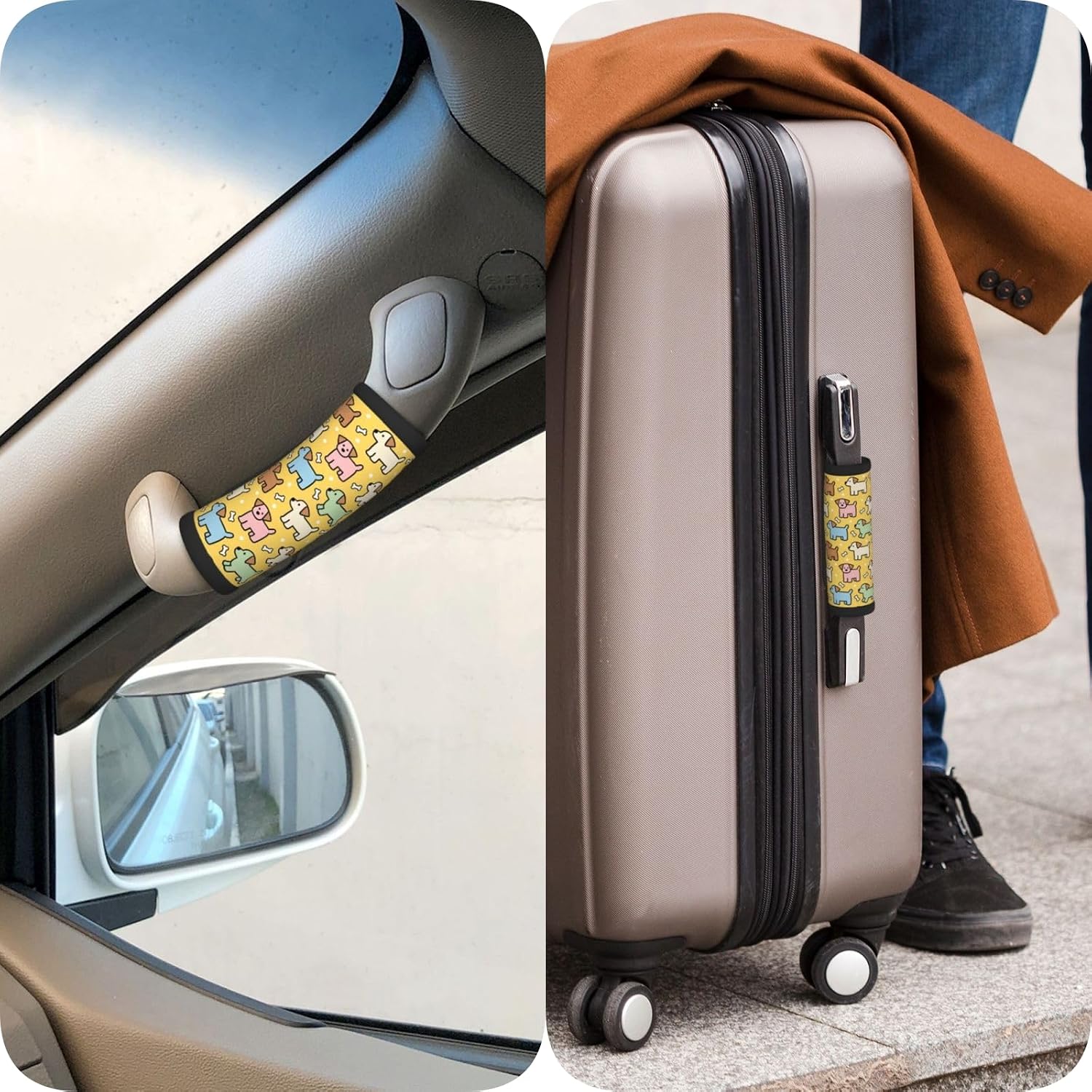 Luggage Handles Wrap Grips 2 PCS - Cute Dogs image 5