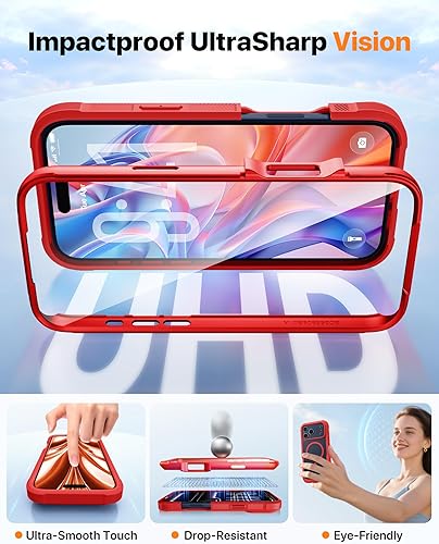 Miniatura 691 de Diaclara Diseñada para iPhone 13, protección resistente de cuerpo completo con protector de pantalla sensible al tacto integrado, funda de TPU suave