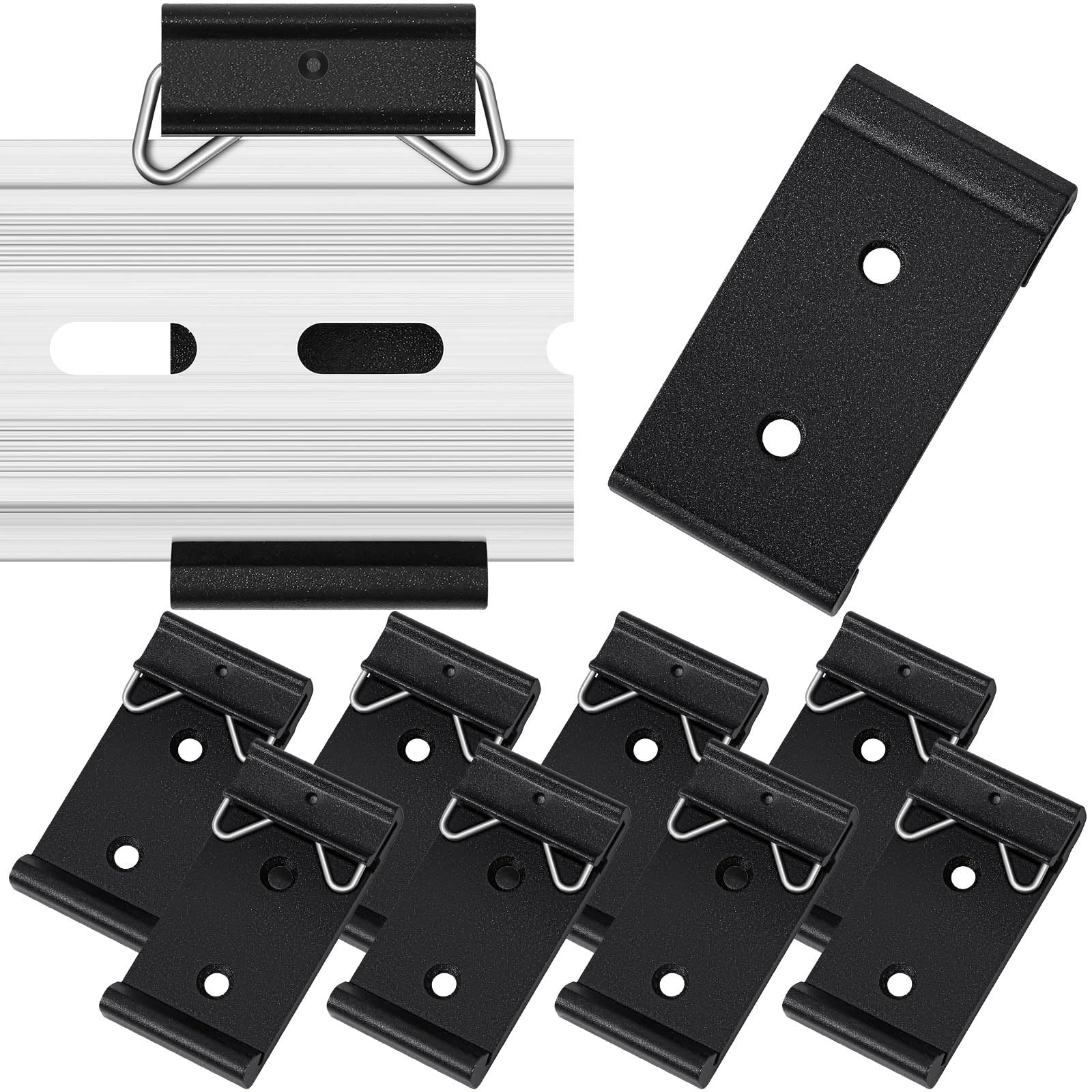 Support fixe pour rail DIN 35mm en alliage d'aluminium Hicarer de 2,6 cm