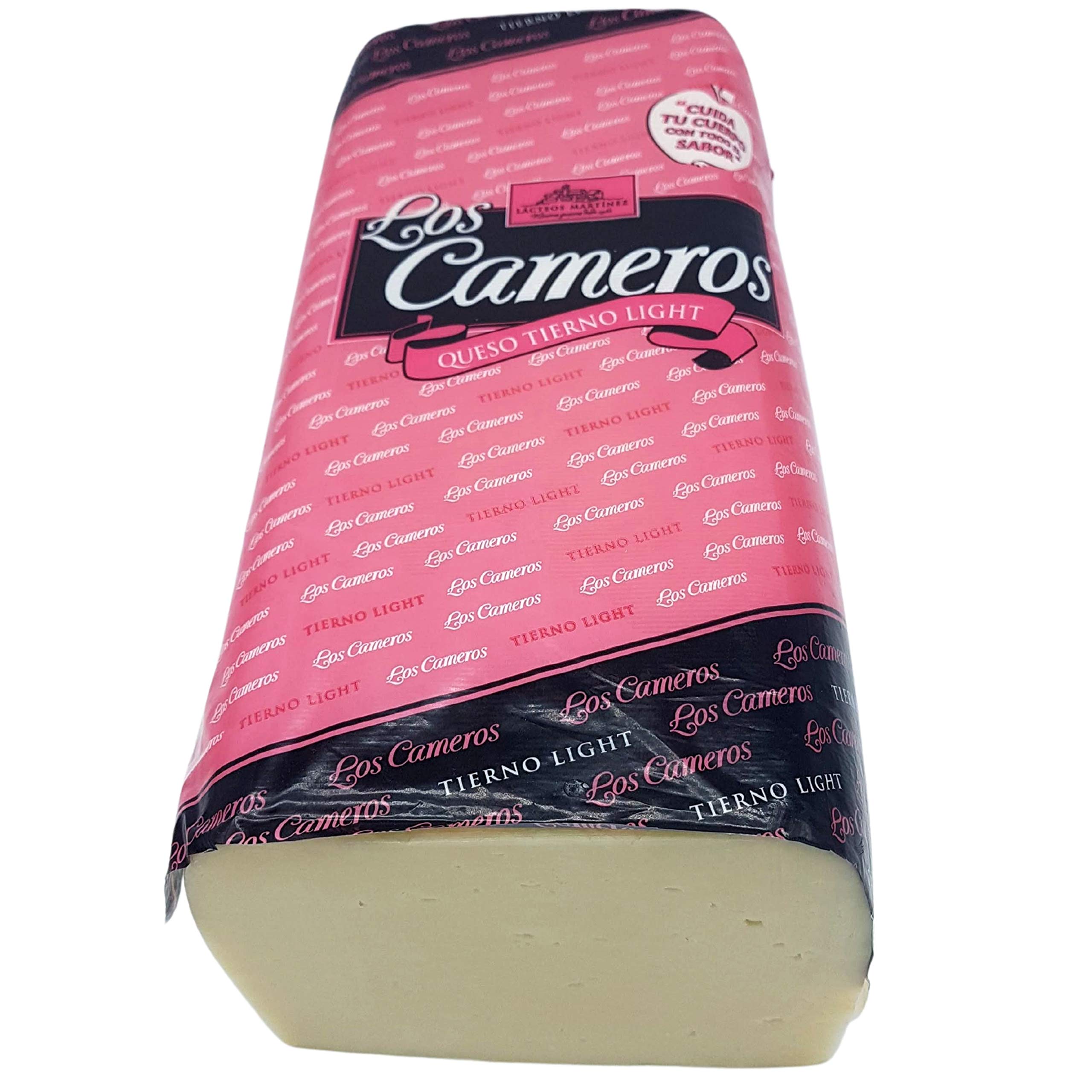 Queso de Vaca Tierno Light - Queso en Barra Los Cameros - Peso Aproximado 3.3 kilogramos - Queso Light Elaborado con Leche Pasteurizada de Vaca - Queso Light con todo el sabor de su origen.