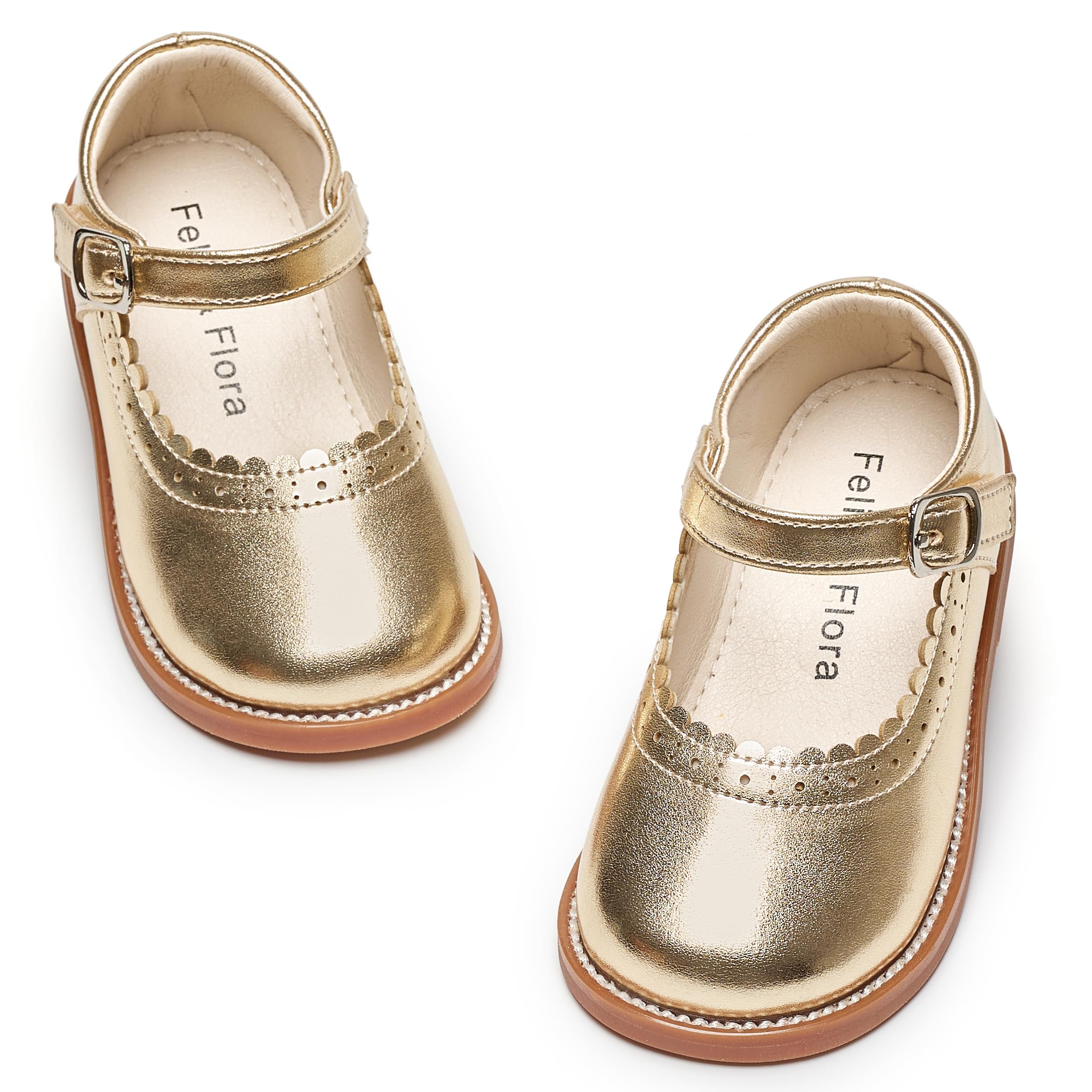 Felix &amp; Flora Toddler Little Girl Mary Jane Dress Shoes - Ballet Flats for Easter Flower Girl Party School Shoes.