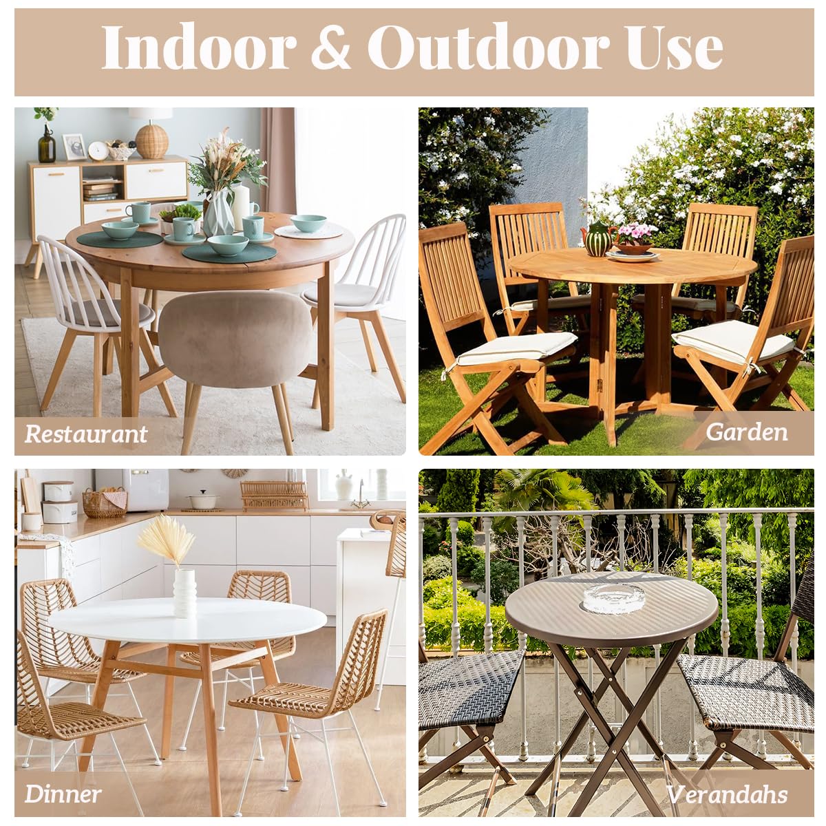 Odot Mantel Antimanchas Redondo 130 cm, 3D Mantel Mesa Redonda Impermeable Ajustable con Elásticos Bordes, Lavable Manteles para Comedor Exterior Jardín