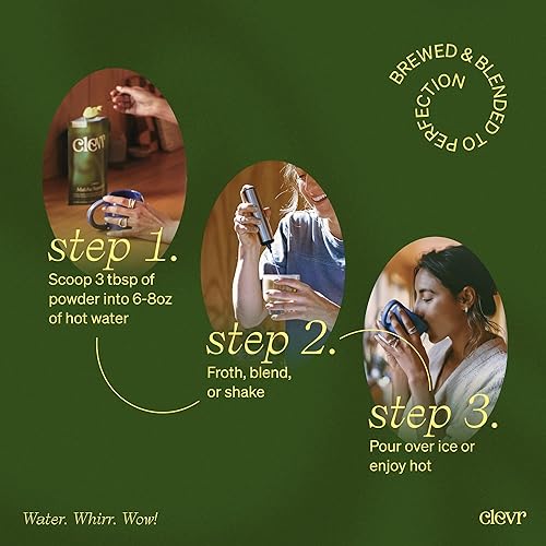 Miniatura 6 de Clevr Blends Matcha en polvo ceremonial mezcla instantánea de leche de avena matcha 100 japonesa crema de superalimentos de leche de coco