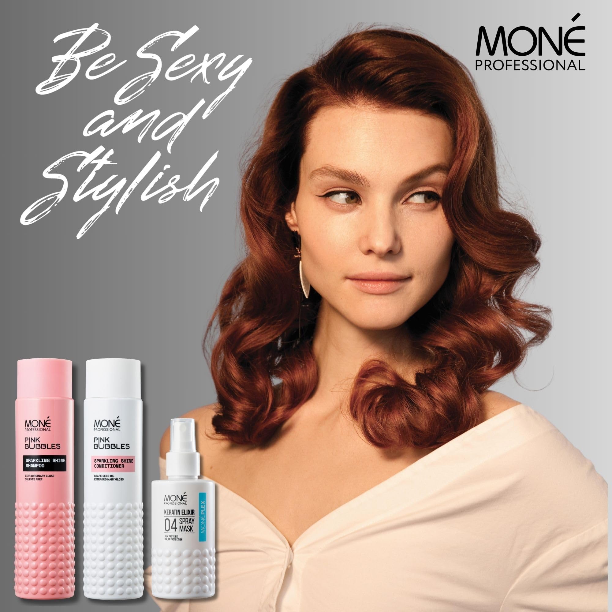 MONÉ PROFESSIONAL - Keratin Leave-in-Conditioner - 10-in-1 - hitzeschutz für haare (Blau + 2 Rosa)