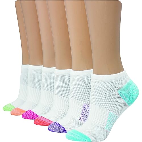Hanes Women's Socks, Lightweight Breathable Socks, No Show and Super No Show, 6-Pack