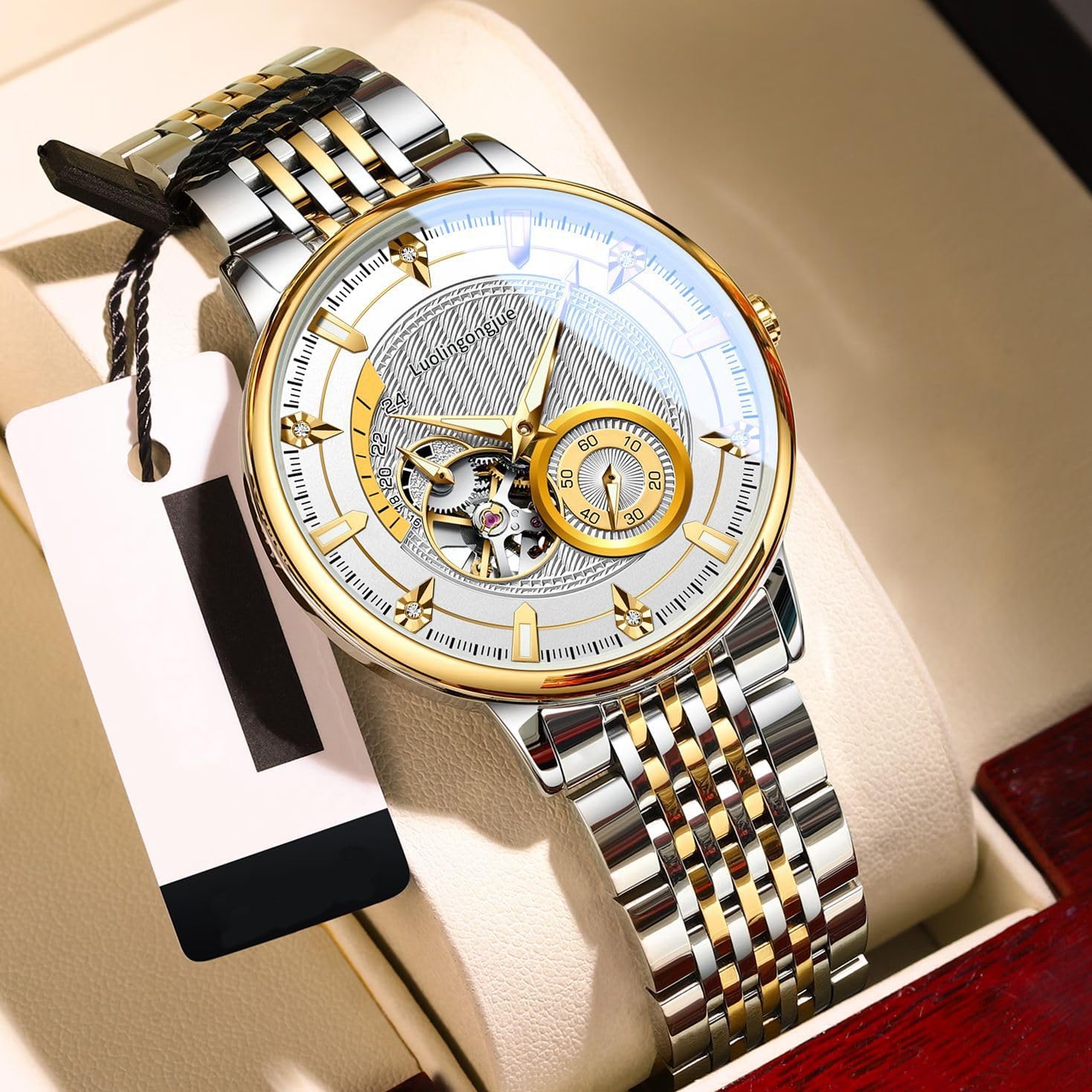 Luxury Man Wristwatch Top Automatic Mechanical Luminous Men Watch Hollow Tourbillon Stainless Steel Men's Watches