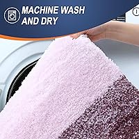 Vista 216 de OLANLY Juego de 2 alfombras de baño de 2 piezas, alfombras de baño de microfibra suave y absorbente y alfombra de inodoro con contorno