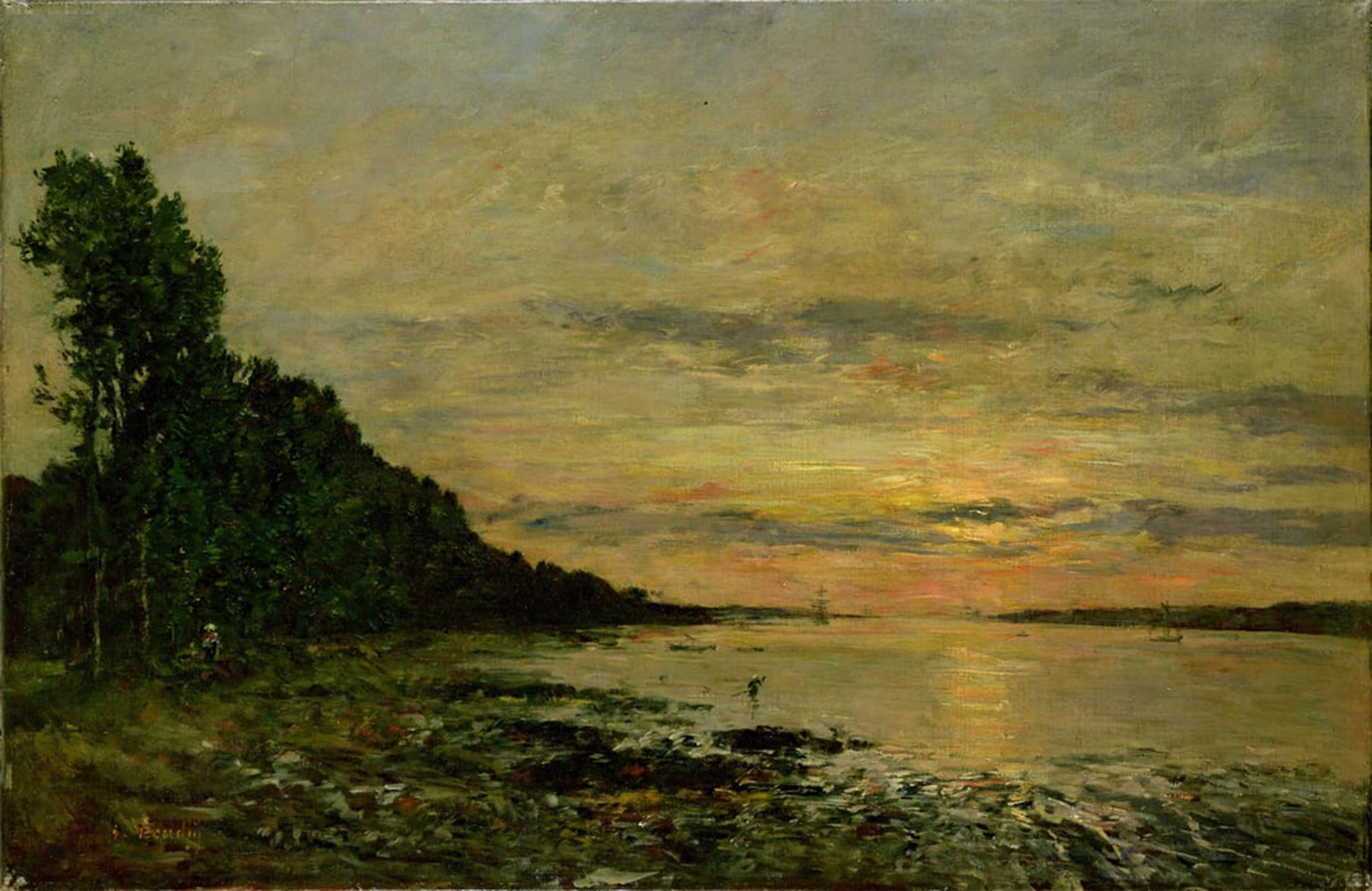 Tableau d'art mural Plougastel Daoulas par Eugène Boudin : une reproduction vintage d'exception - 5