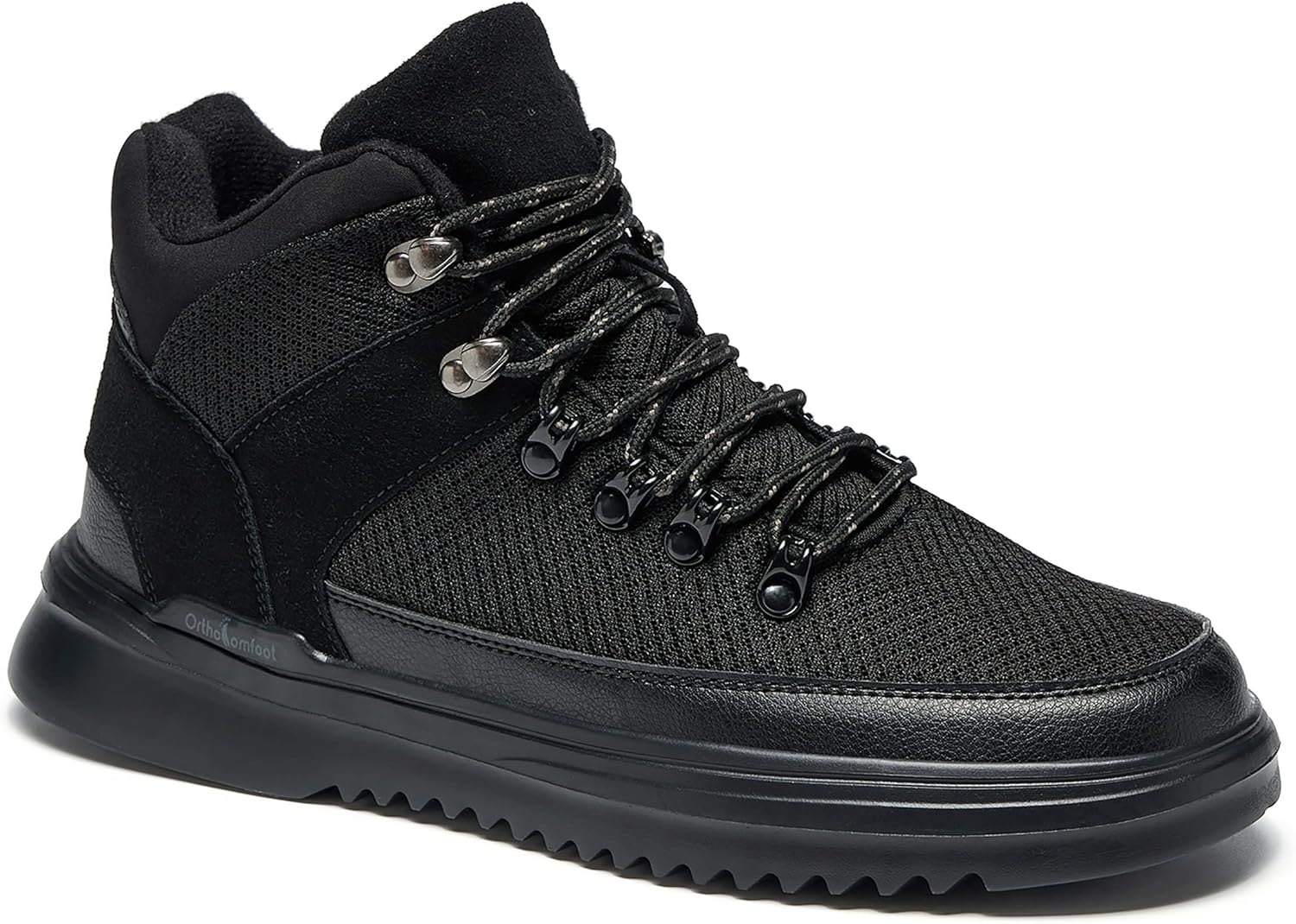 OrthoComfoot Men's Orthopedic Hiking Boots, Water Resistant Outdoor Walking Shoes for Plantar Fasciitis, Light-Weight Casual Sneakers for Ankle and Foot Pain Relief