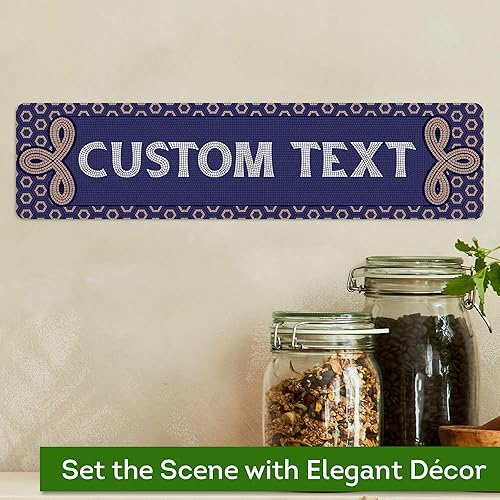 Miniatura 871 de My Sign Center - Letrero personalizado, 11 colores de fuente, 13 estilos de fuente, 4 opciones de agujero, 22 tamaños, 8 x 32 pulgadas, sin óxido,