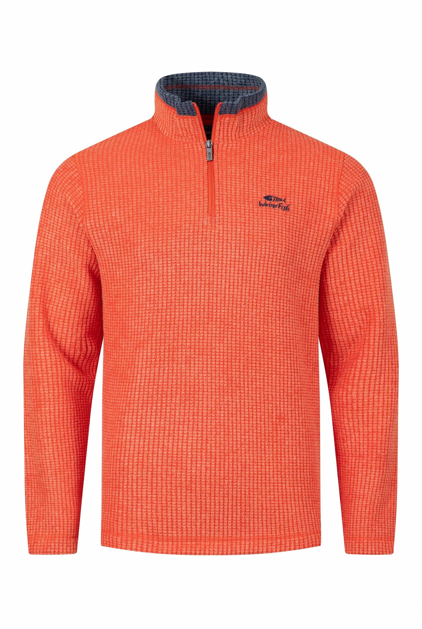 Weird Fish Men's Fleece Pullover 1/4 Zip XL Orange