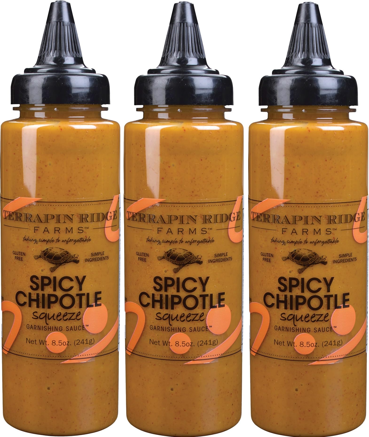 Farms Spicy Chipotle Garnishing Sauce– Smoky & Zesty Sauce for Tacos, Sandwiches, Seafood & More – 8.5 oz Bottle