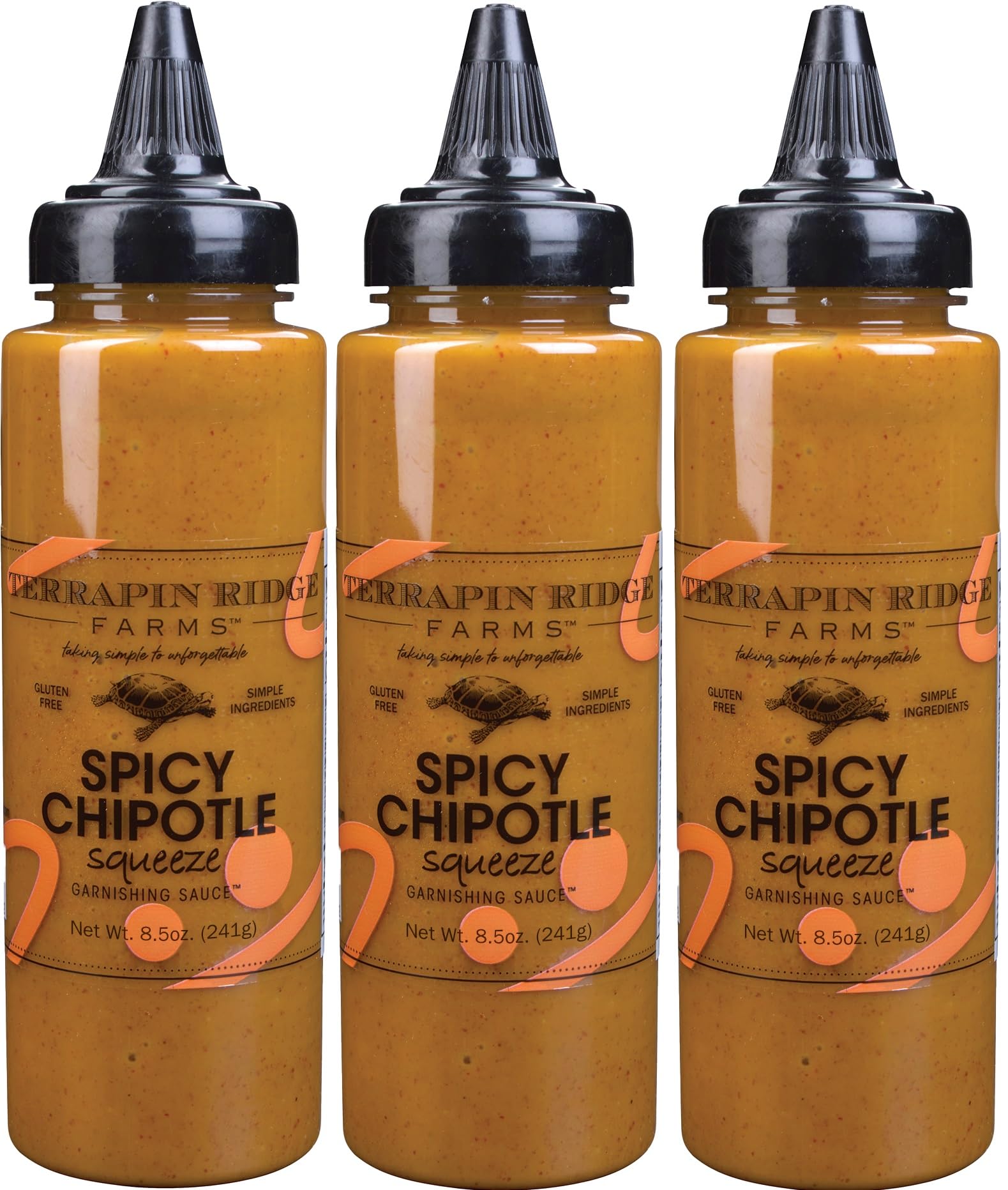 Terrapin Ridge Farms Spicy Chipotle Garnishing Sauce– Smoky & Zesty Sauce for Tacos, Sandwiches, Seafood & More – 8.5 oz Bottle