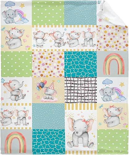 La manta de elefantes es súper suave y cálida, la manta de franela ligera es para uso en todas las estaciones, una gran opción para regalos de 40 x disponible en Yaxa Peru