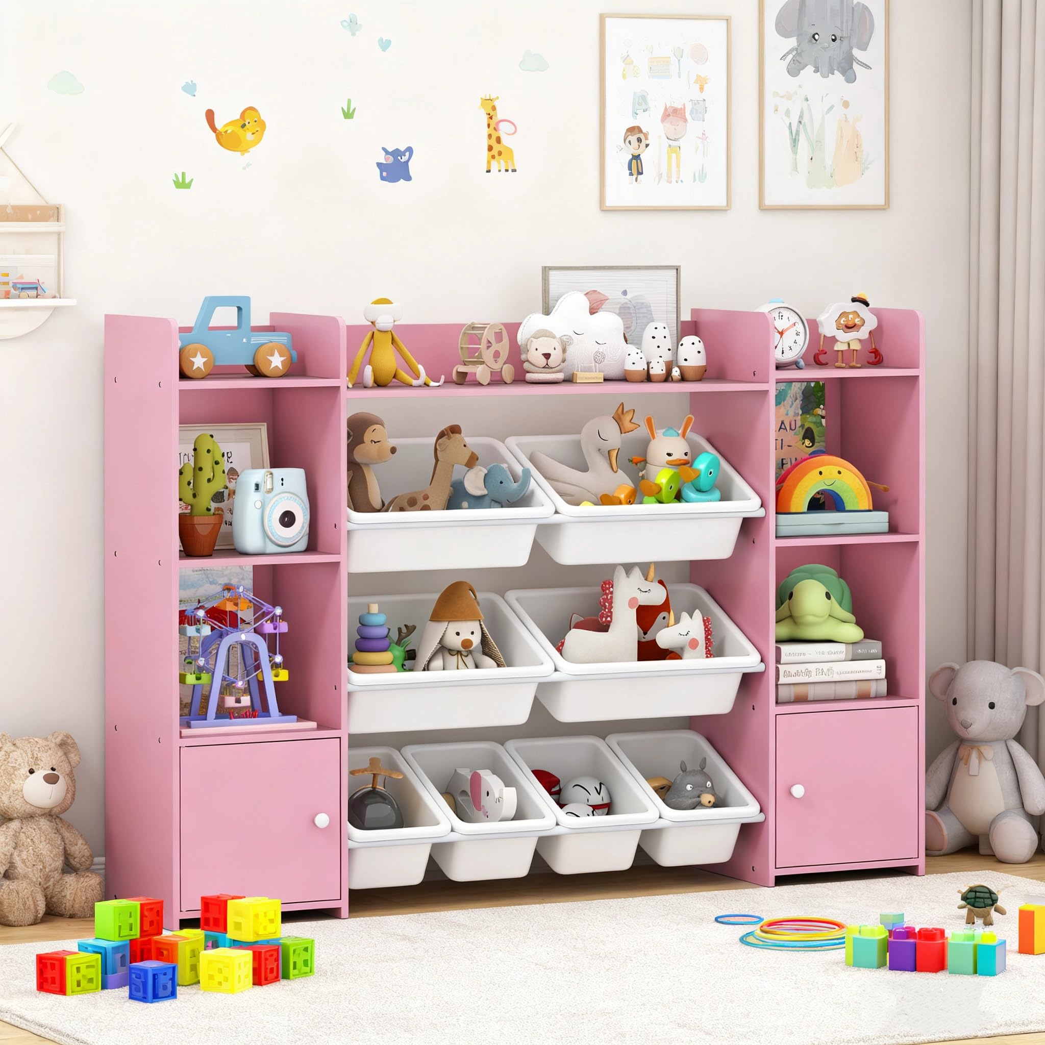 Amazon.com: Costzon 56'' Kids Toy Storage Organizer with 8