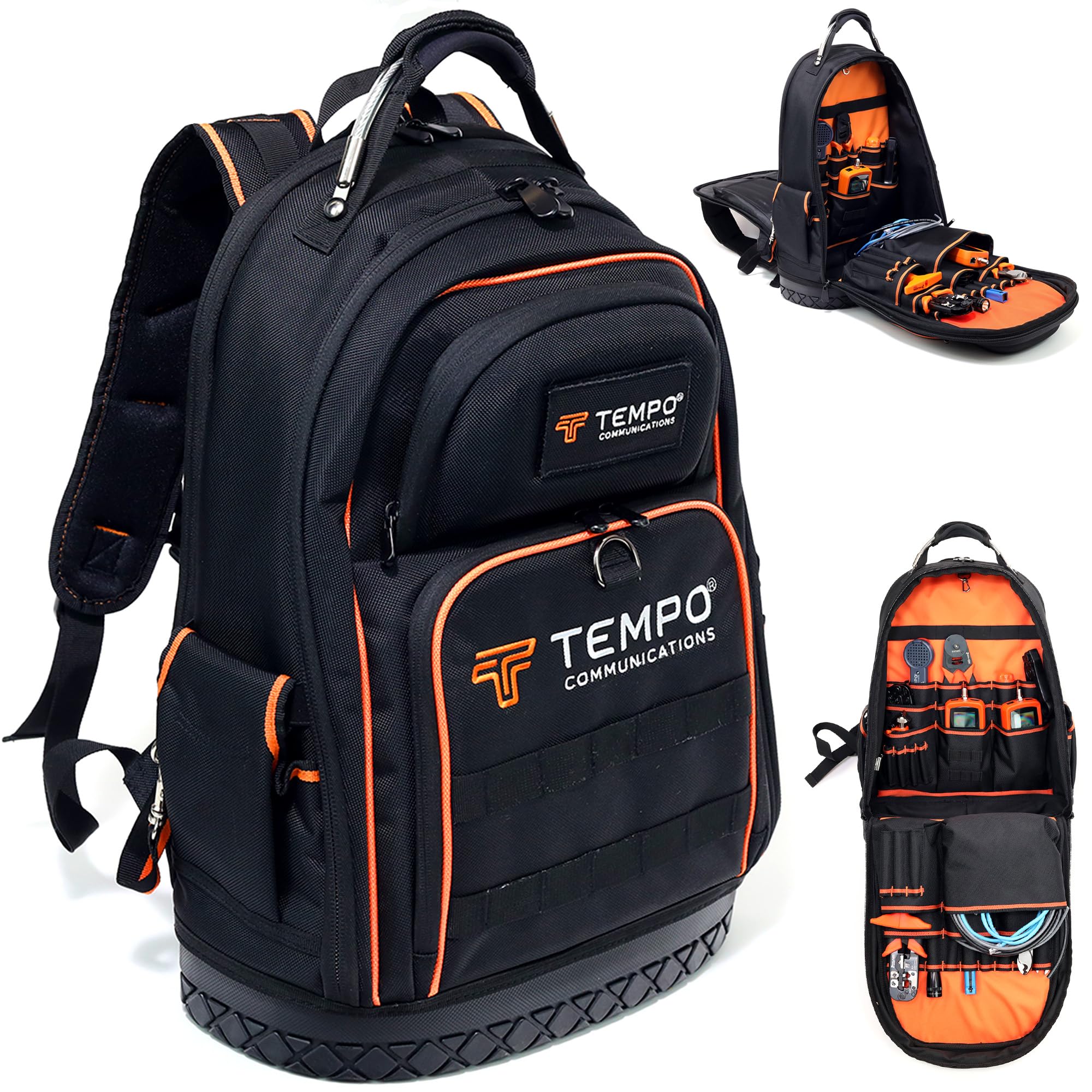 TEMPO PA9050 Tool Bag Backpack, 40-pocket Heavy-Duty Electrician