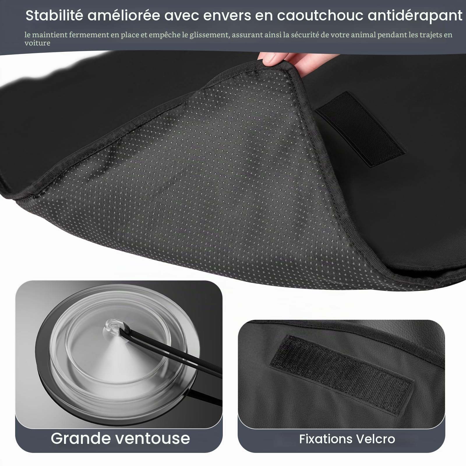 Housse de coffre pour SUV pour chiens avec cuir PU, couverture de coffre imperméable pour animaux de compagnie avec panneaux latéraux plus hauts, tapis de siège pour chiens pour SUV et