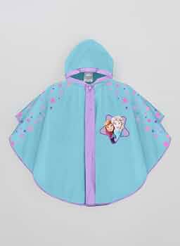 PERLETTI Cape De Pluie Enfant Fille 3-6 Ans Petite Sirène - Poncho Imperméable Avec Capuche Et Détails Réfléchissants