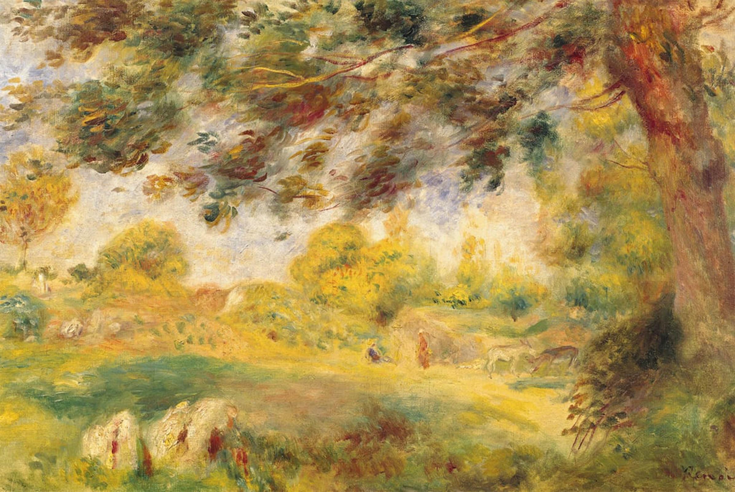 Serendipitp No Frame Retro Picture Poster Wall Art Pictures Painting Spring Landscape By Pierre Auguste Renoir Wall Art Canvas Print For Wall Decor 60X90cm