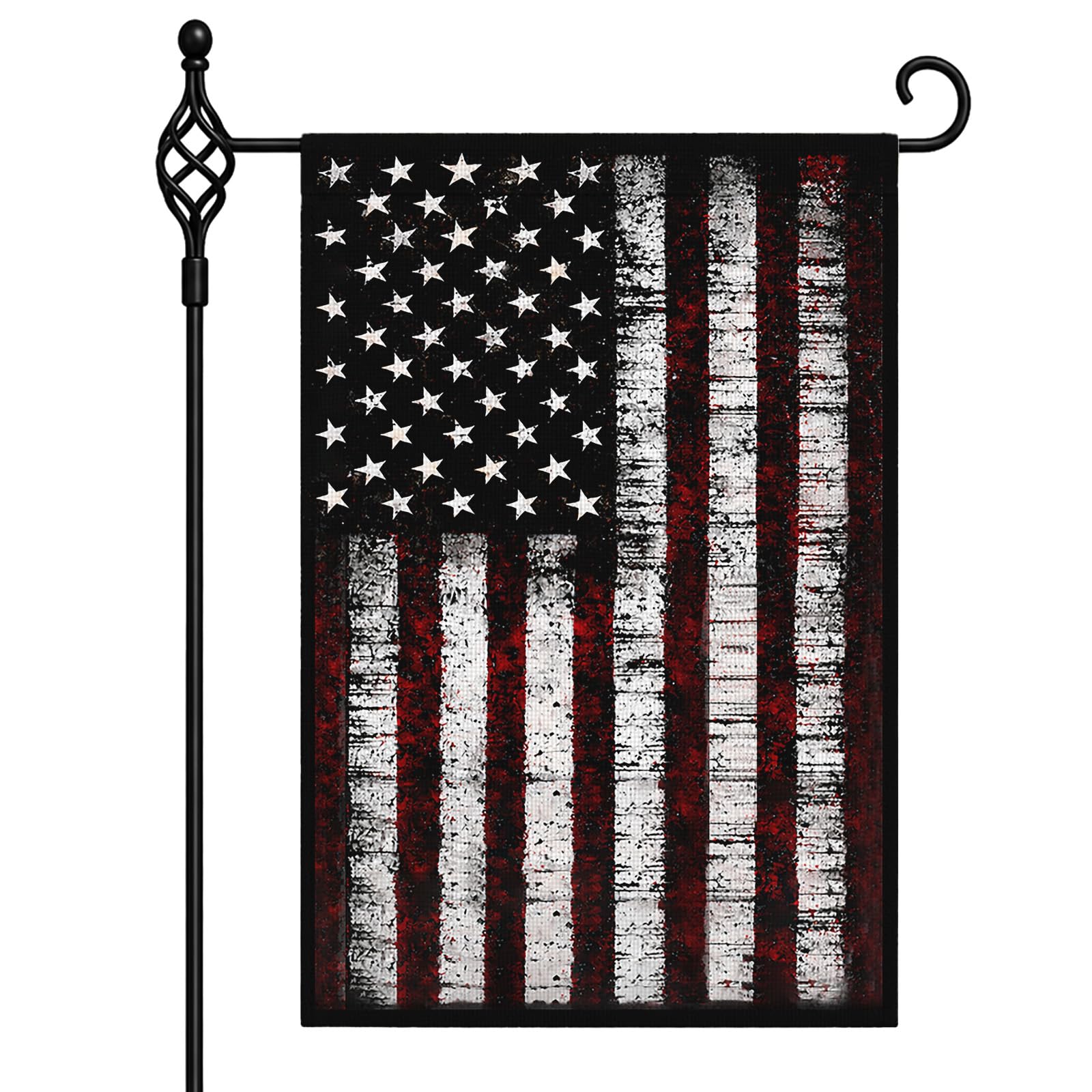 Bandera para el Día de los Caídos y 4 de Julio en decoración de césped exterior