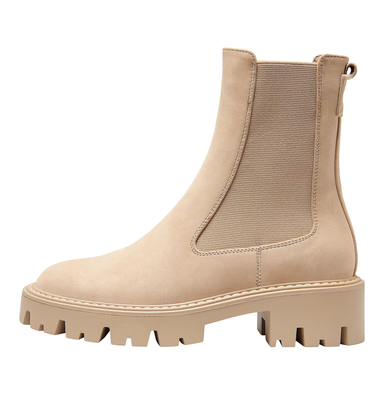 ONLY Women's Onlbetty-1 Nubuck PU Boot-Noos Ankle, Camel, 4.5 UK