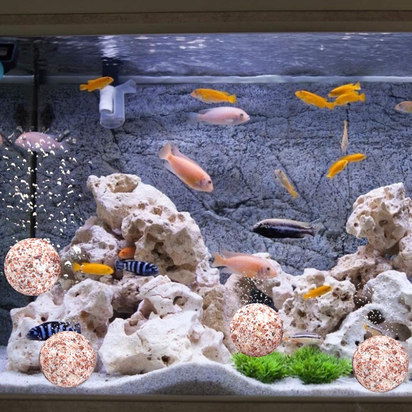 Sphère filtrante Biologique de 5 kg, Filtre d'aquarium, sphère filtrante à Billes de Quartz, Accessoire pour Aquarium, pour la Filtration d'aquarium