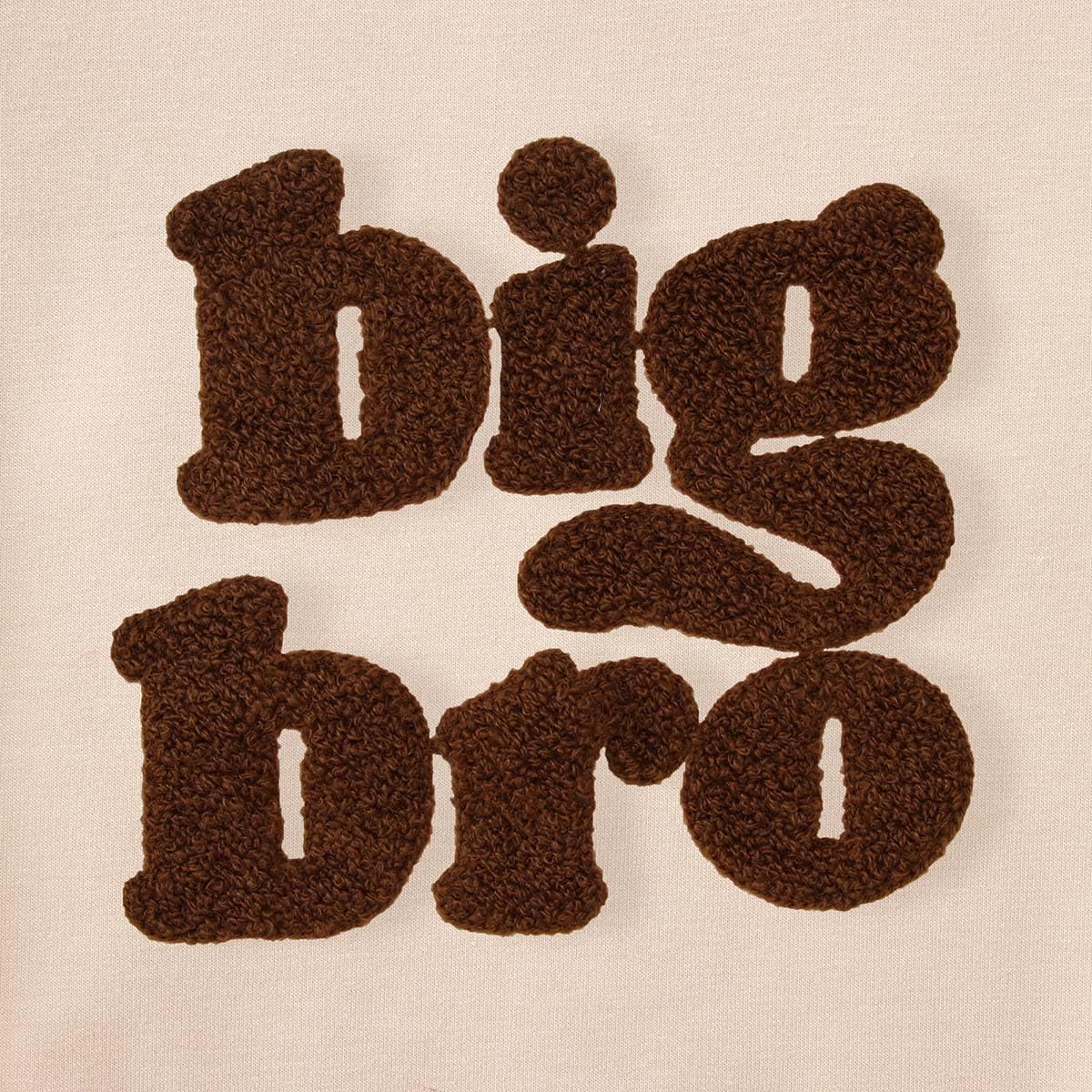 Big Brother Sweatshirt Toddler Boy Big Bro Chenille Patch Letter Print Pullover Crewneck Long Sleeve Shirt Fall Tops - Image 7