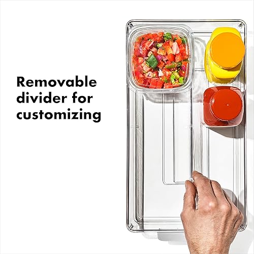 Miniatura 2 de OXO Contenedor de almacenamiento ajustable para refrigerador, transparente