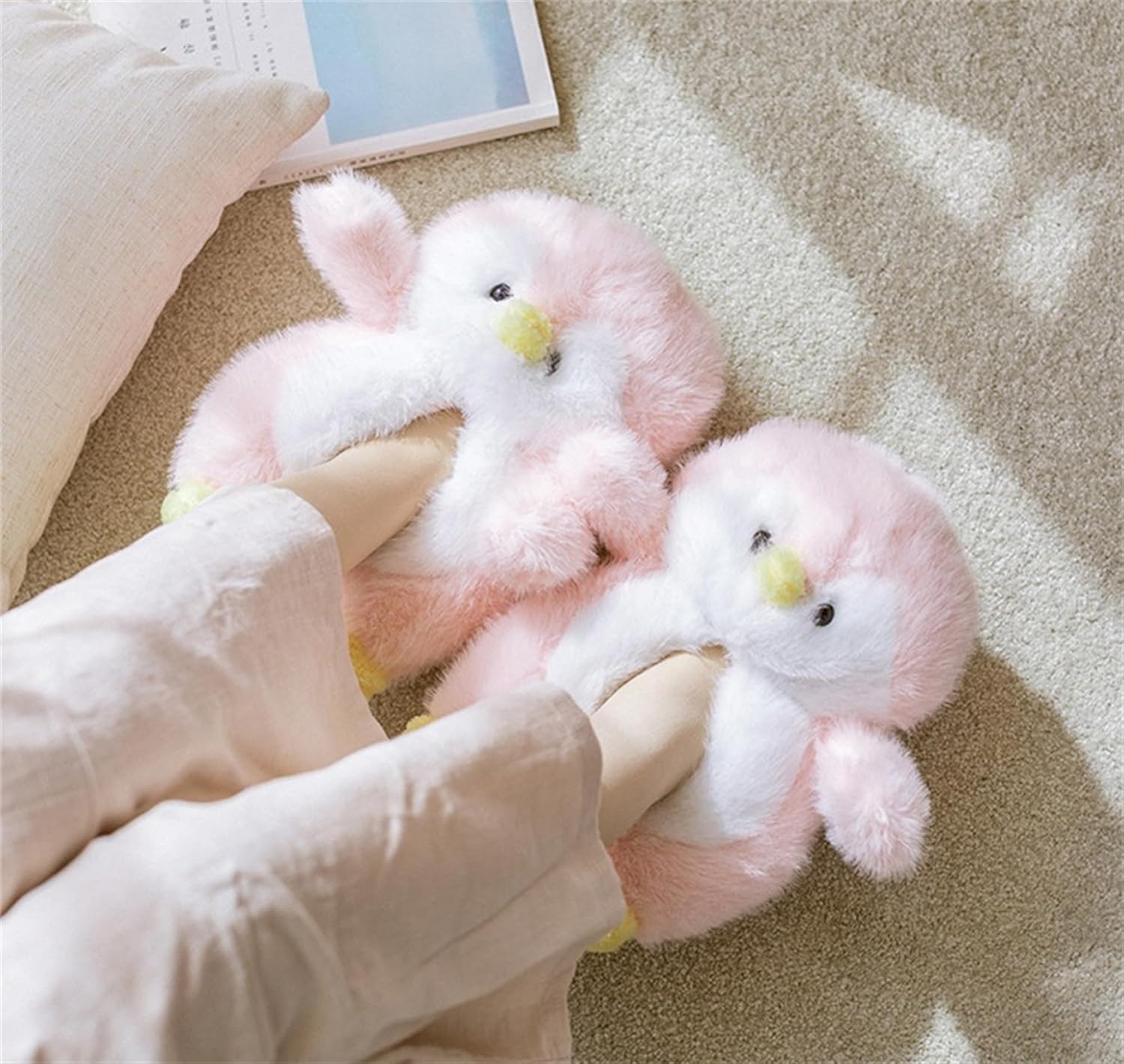 Animal Slippers for Women - Warm Plush Winter House Cotton Slippers - Indoor/Outdoor - Image 2